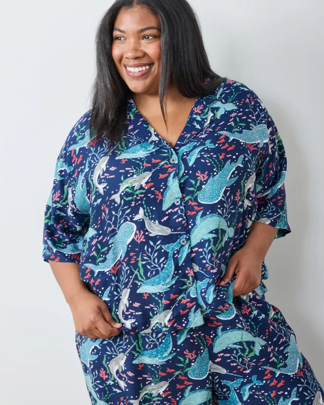 Arctic Sea Life - Petite Eco Satin Wildest Dreams Set - Blue Chill sold by Printfresh