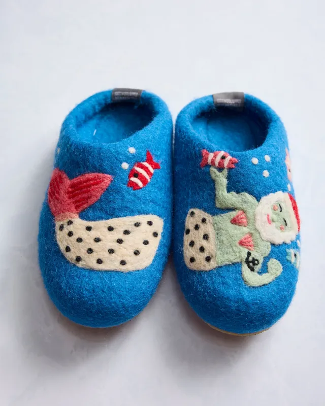French Knot X PF - Merry Mermen Slipper - Dolphin Tale sold by Printfresh