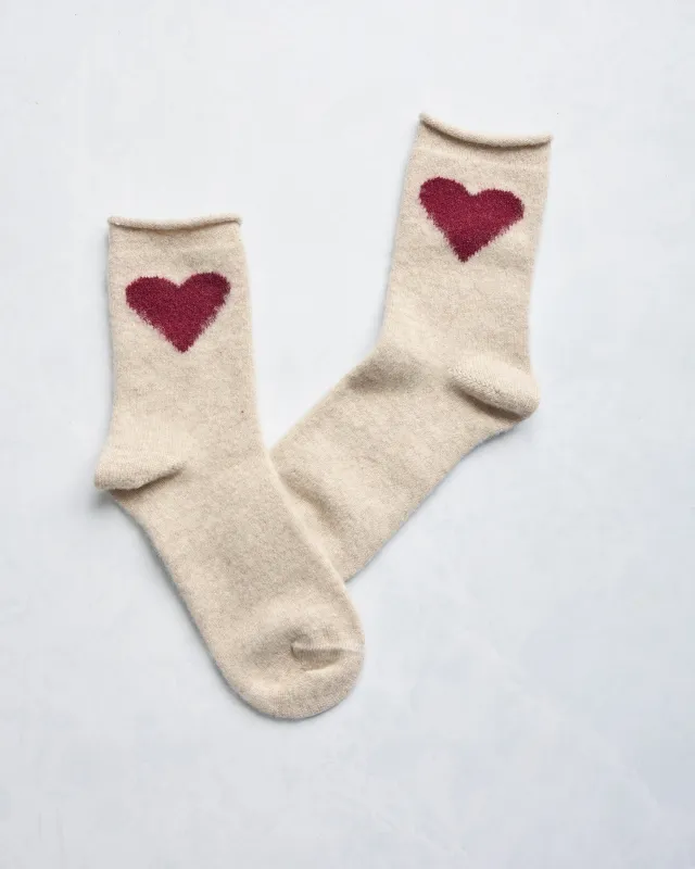 Beige - Love Cashmere Crew sold by Printfresh