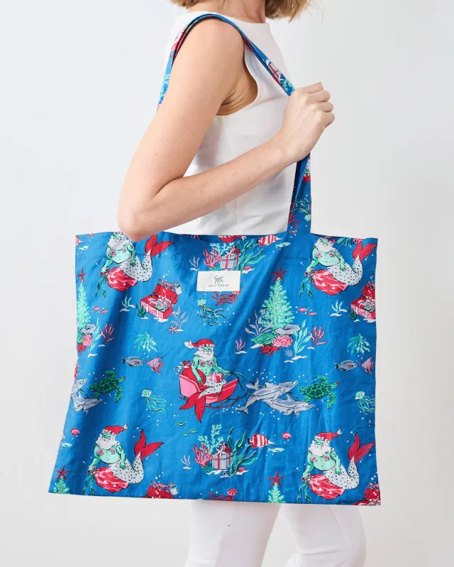 Merry Mermen - Go To Tote - Dolphin Tail sold by Printfresh