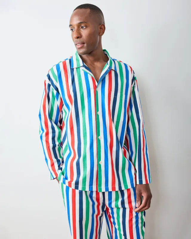 Gift Wrapping - Men's Long PJ Set - Nautical Stripes sold by Printfresh