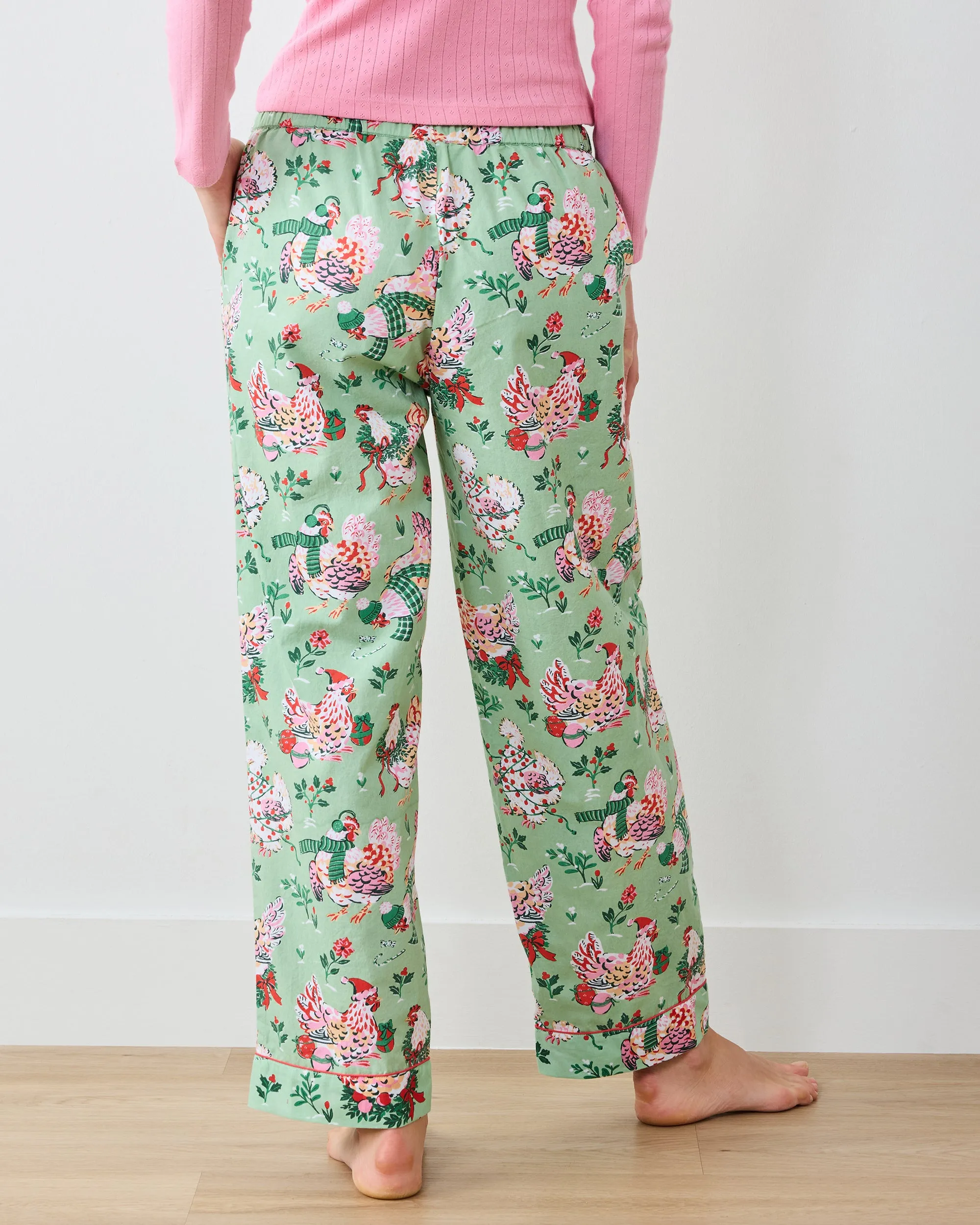 Holiday Hens - Petite PJ Pants - Sage sold by Printfresh product image thumbnail 3