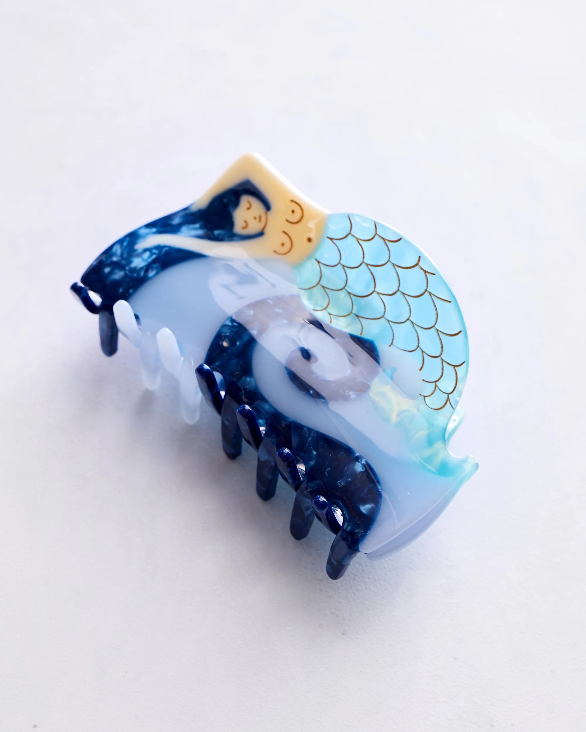 Blue - Mermaid Claw Clip - Lisa Junius sold by Printfresh