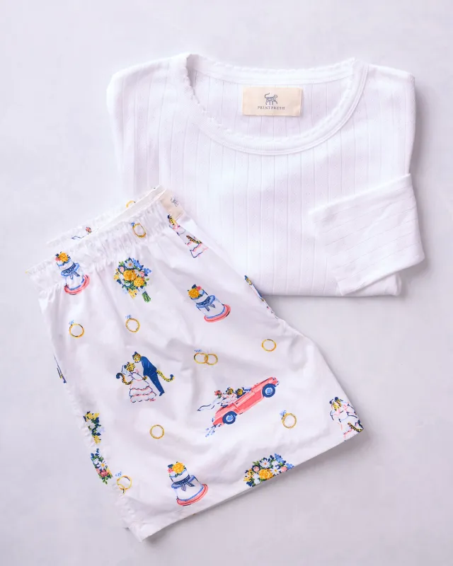 Happily Ever After - Boyfriend Boxers & Pointelle Bundle - Cloud sold by Printfresh