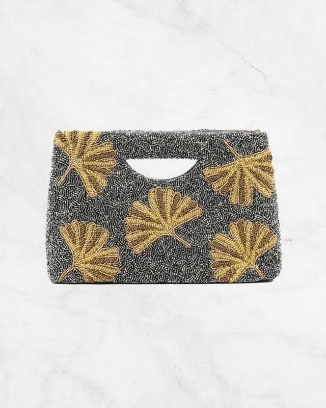 Silver Combo - Golden Leaves Clutch - Tiana Designs sold by Printfresh