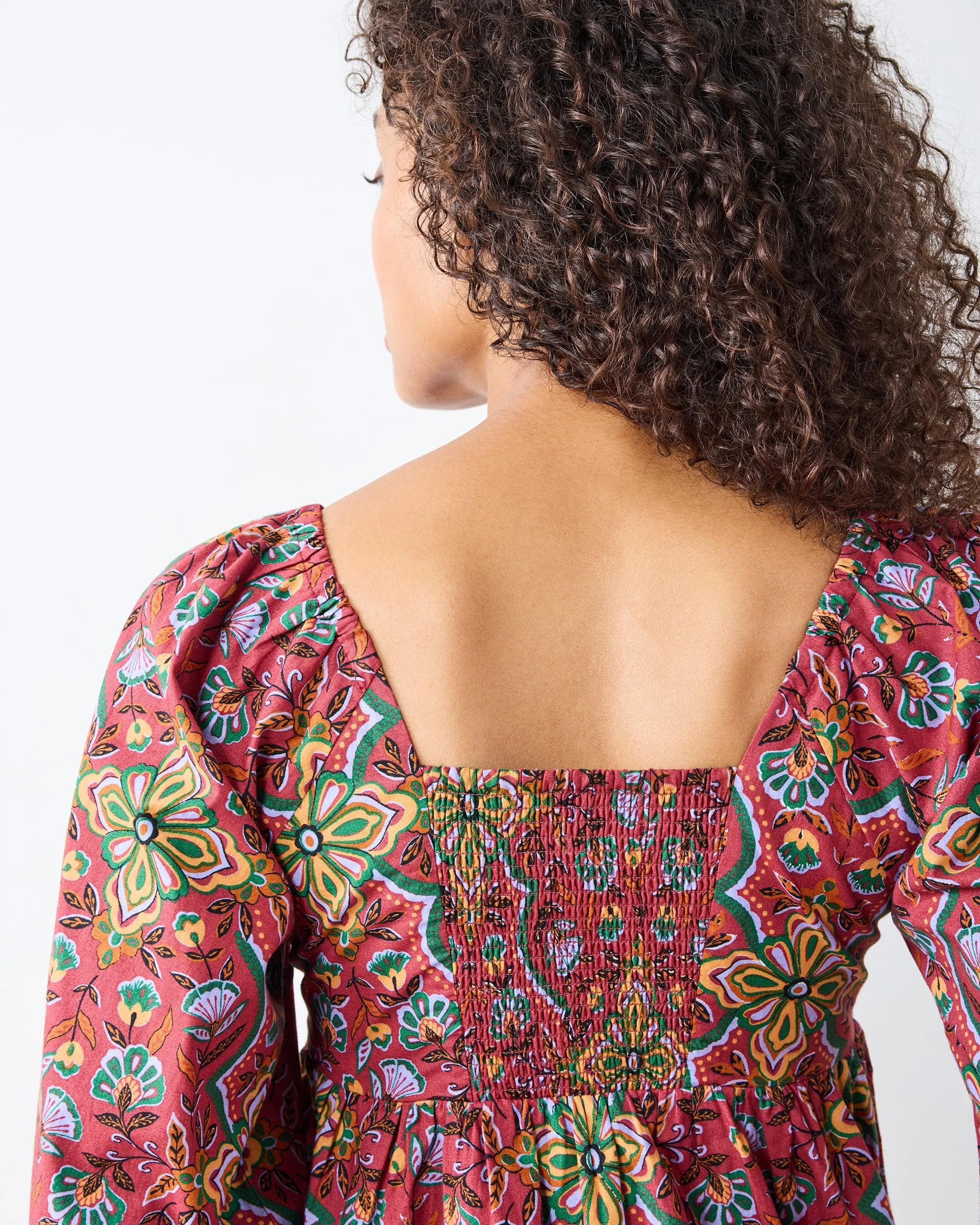 Festive Tapestry - Sloane Blouse - Burgundy sold by Printfresh product image thumbnail 5