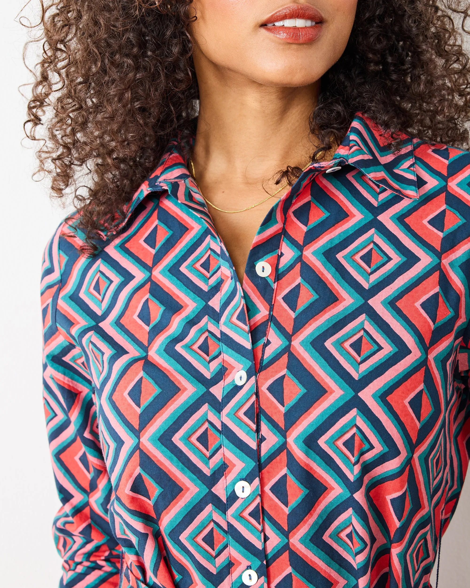 Kaleidoscope Diamond - Monaco Dress - Navy/Red sold by Printfresh product image thumbnail 4