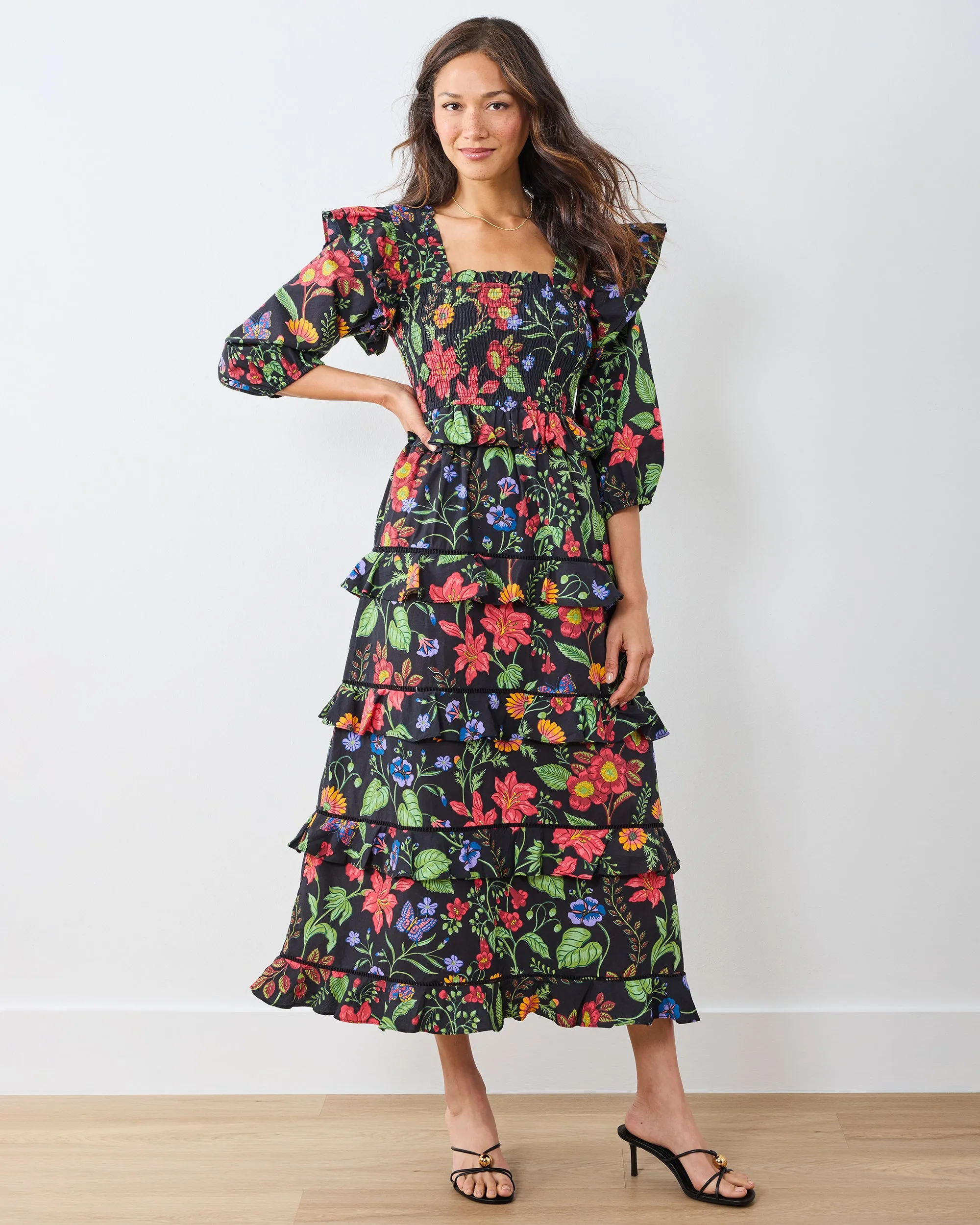 Moonlit Botanical - Isla Dress - Ink sold by Printfresh product image thumbnail 3