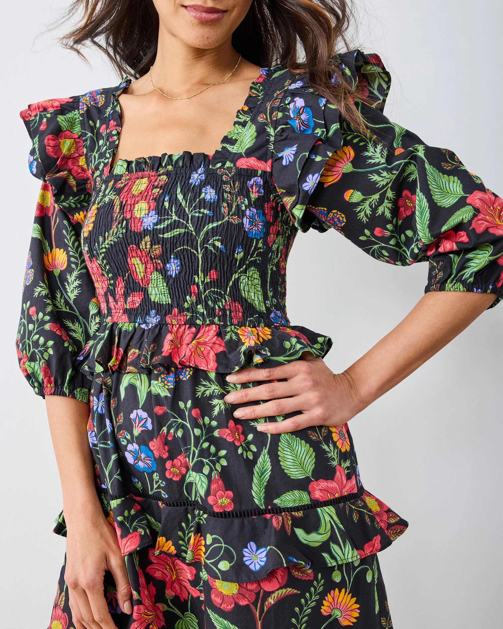 Moonlit Botanical - Isla Dress - Ink sold by Printfresh product image thumbnail 2