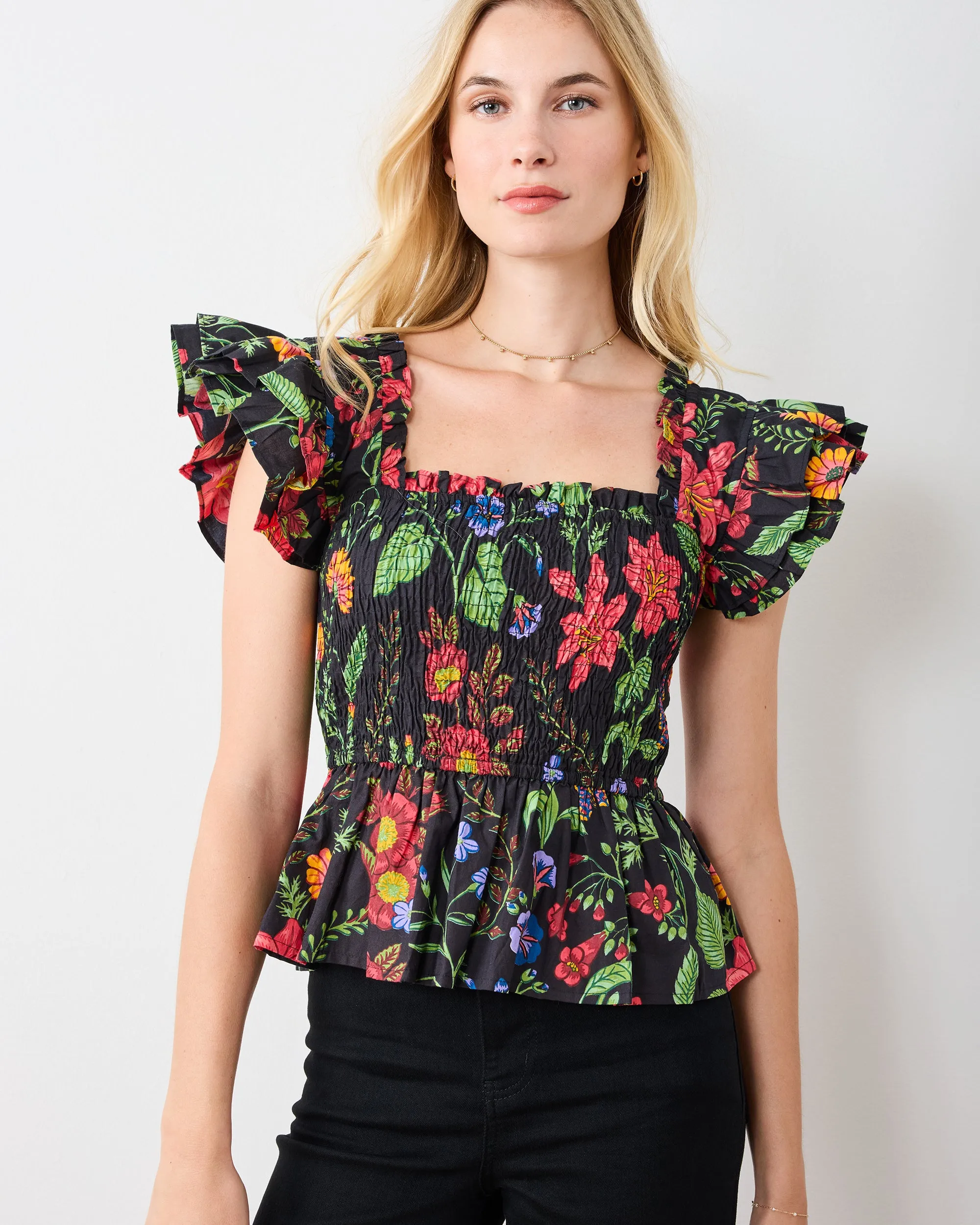 Moonlit Botanical - Iris Blouse - Ink sold by Printfresh product image thumbnail 2