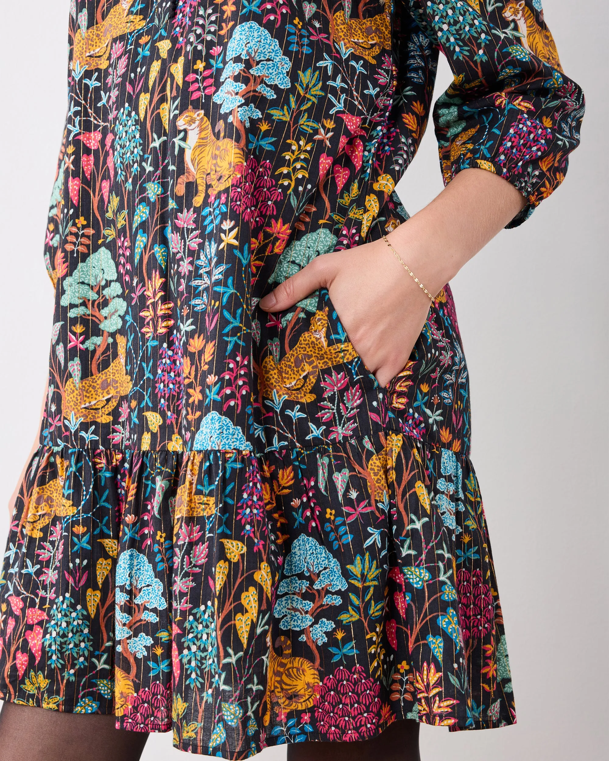 Garden Menagerie - Charlie Dress - Ink sold by Printfresh product image thumbnail 3