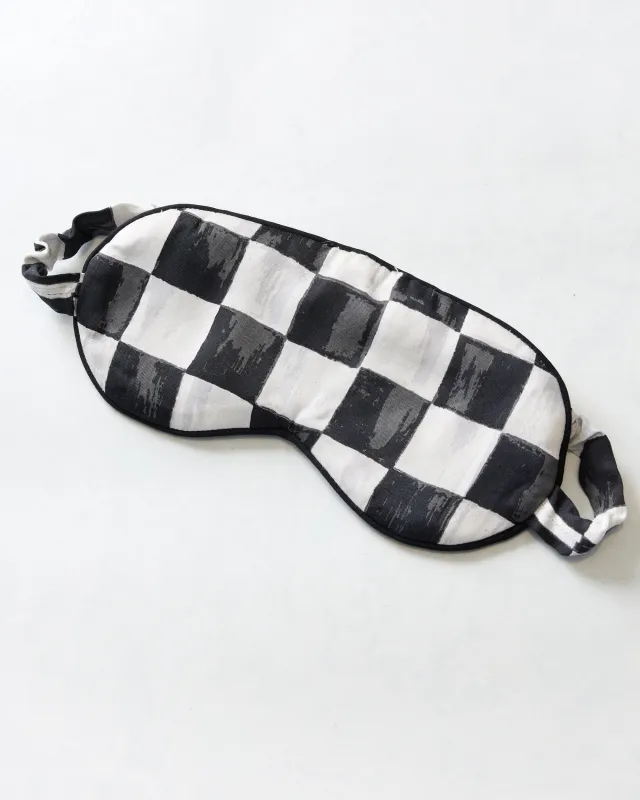 Courtly Check Bagheera - Eco Satin Eye Mask - Floral sold by Printfresh