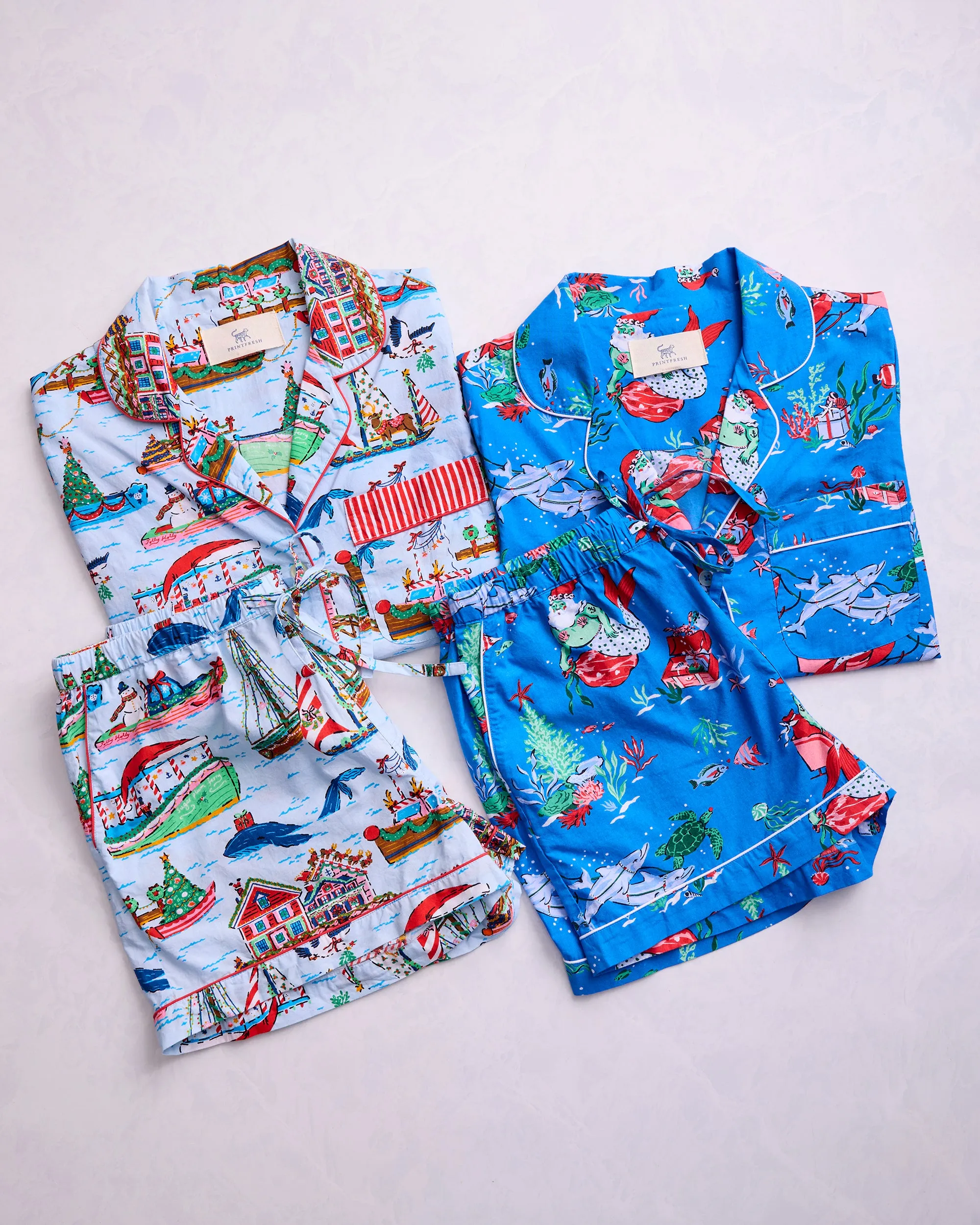 Coastal Capsule - Short PJ Set Bundle - Multi sold by Printfresh