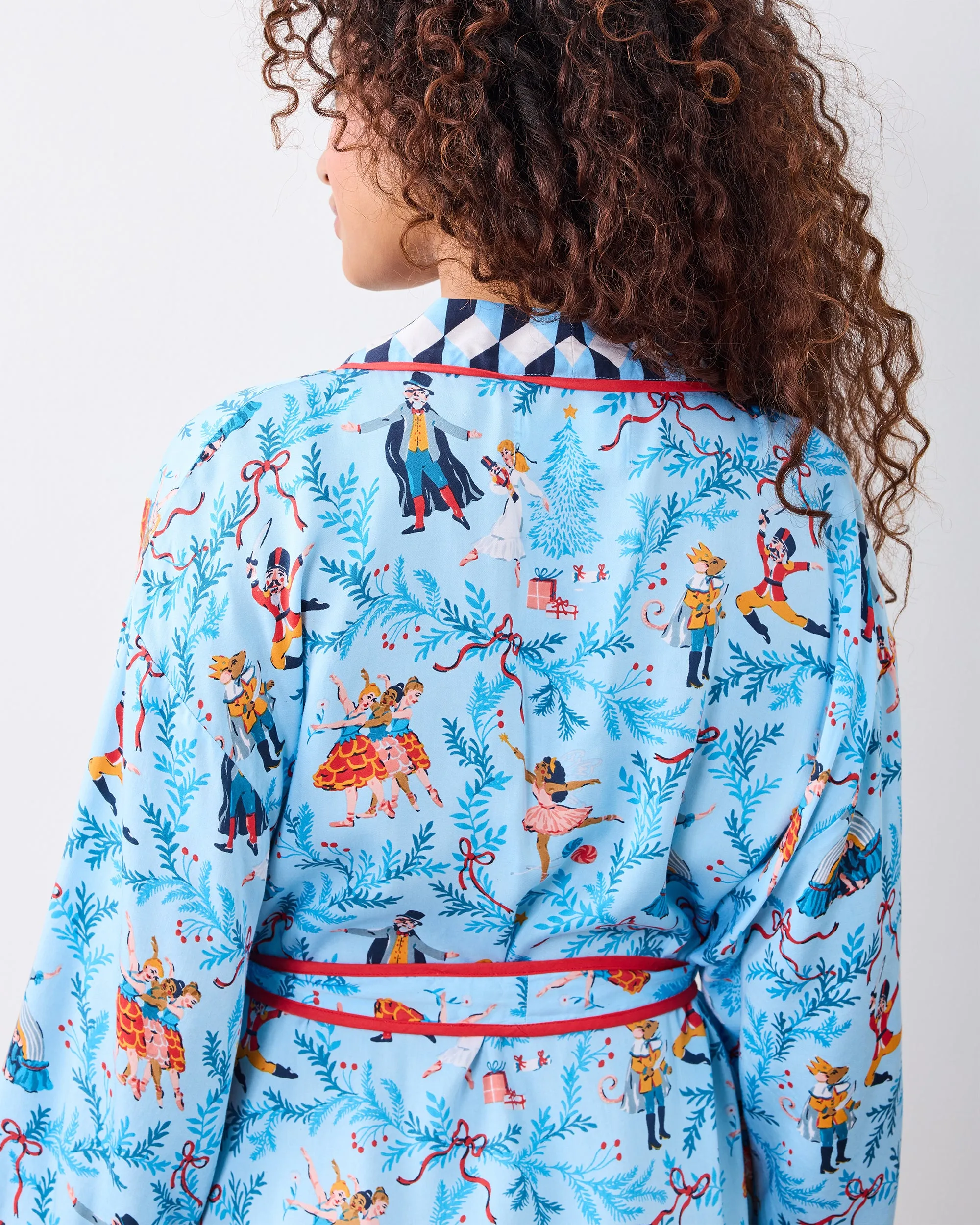 Nutcracker Dreams - Eco Satin Robe - Blue Slipper sold by Printfresh product image thumbnail 4
