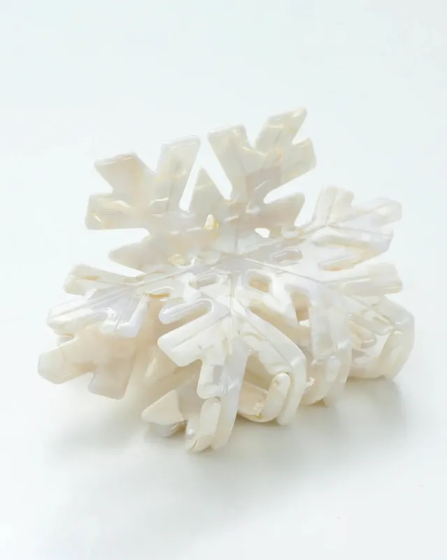 White - Snowflake Claw Clip made by Printfresh