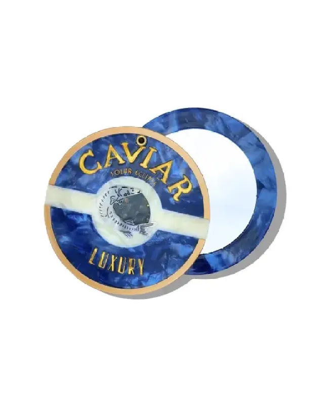 Blue - Hand Painted Caviar Compact Mirror sold by Printfresh