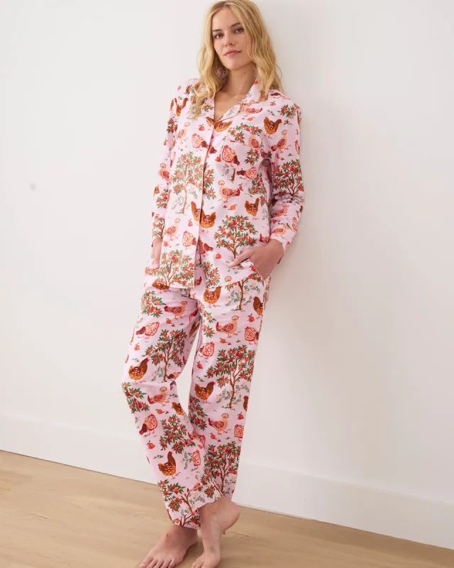 Hen House - Tall Long PJ Set - Ballet Pink sold by Printfresh
