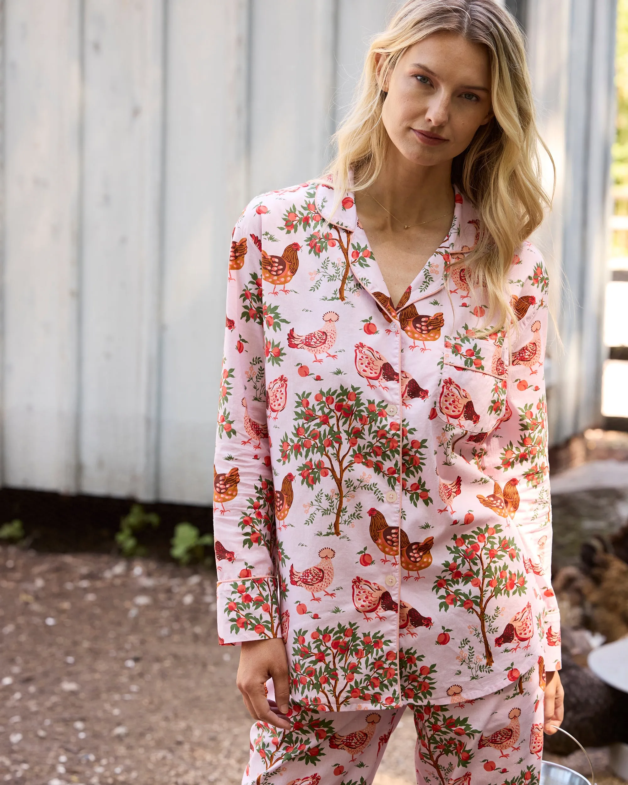 Hen House - Tall Long PJ Set - Ballet Pink sold by Printfresh product image thumbnail 2