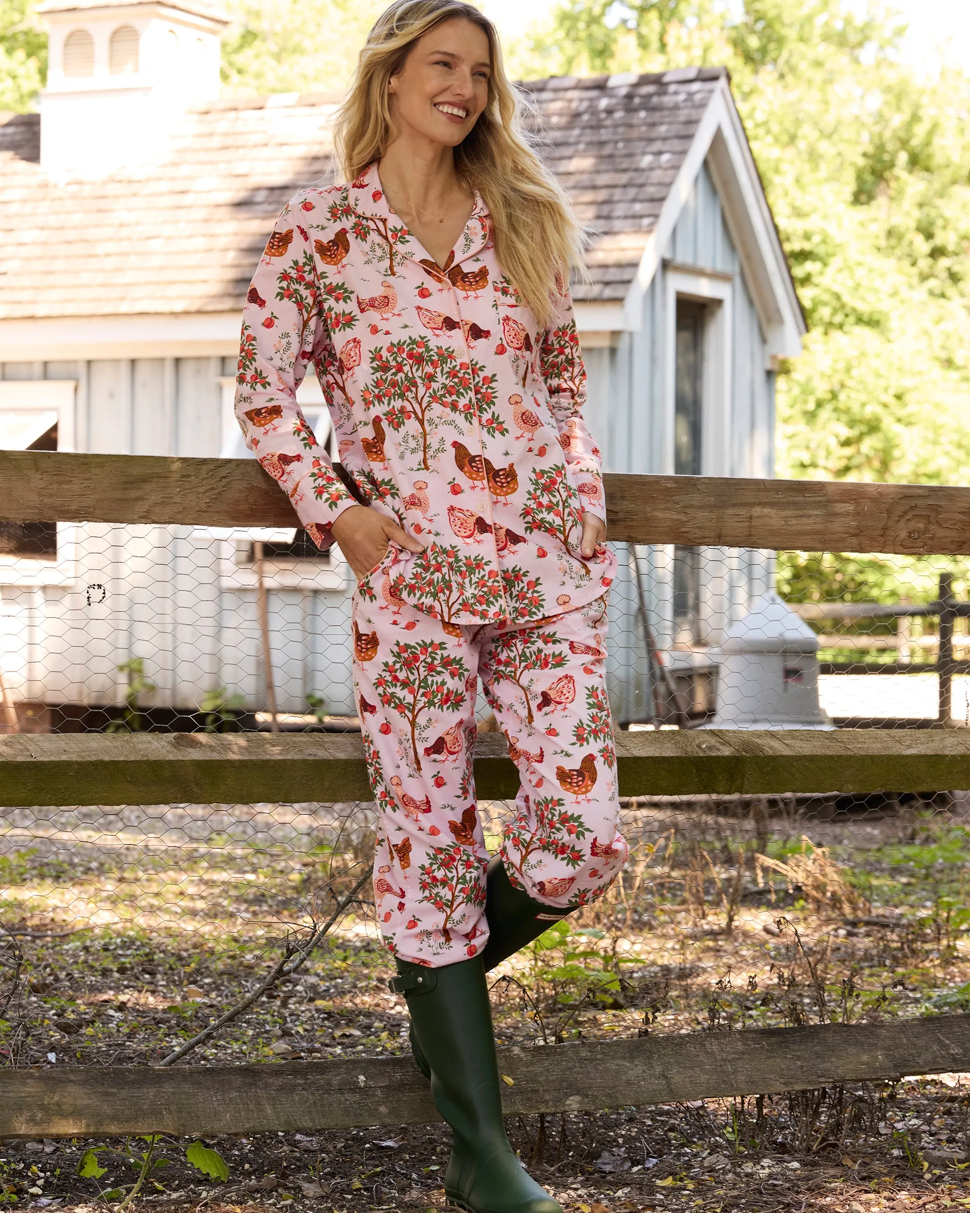 Hen House - Tall Long PJ Set - Ballet Pink sold by Printfresh product image thumbnail 3