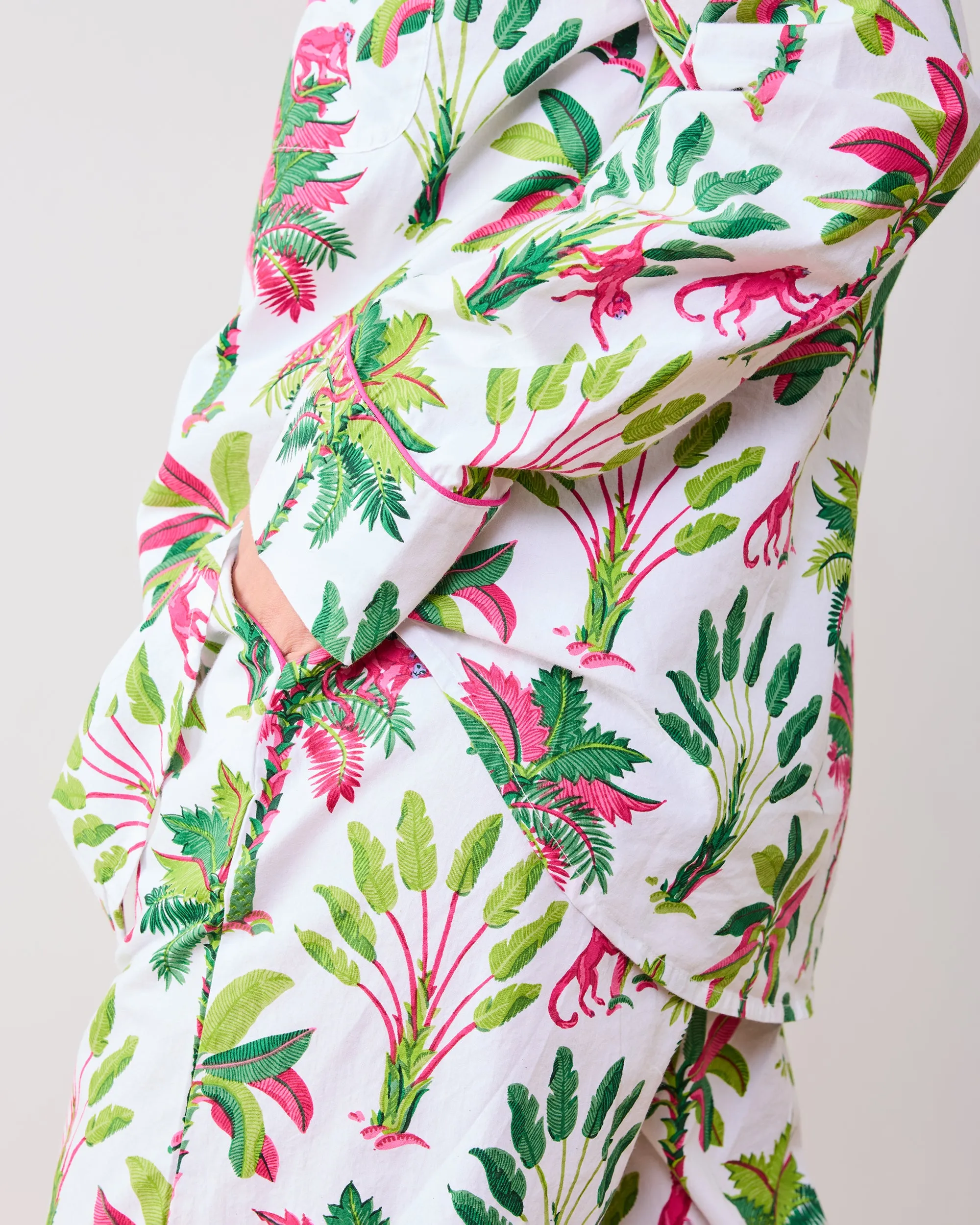 Royal Palms - Long PJ Set - Pink Basil sold by Printfresh product image thumbnail 4
