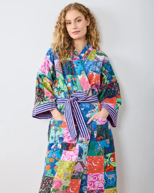 Kantha - Kantha Robe - Multi Print sold by Printfresh