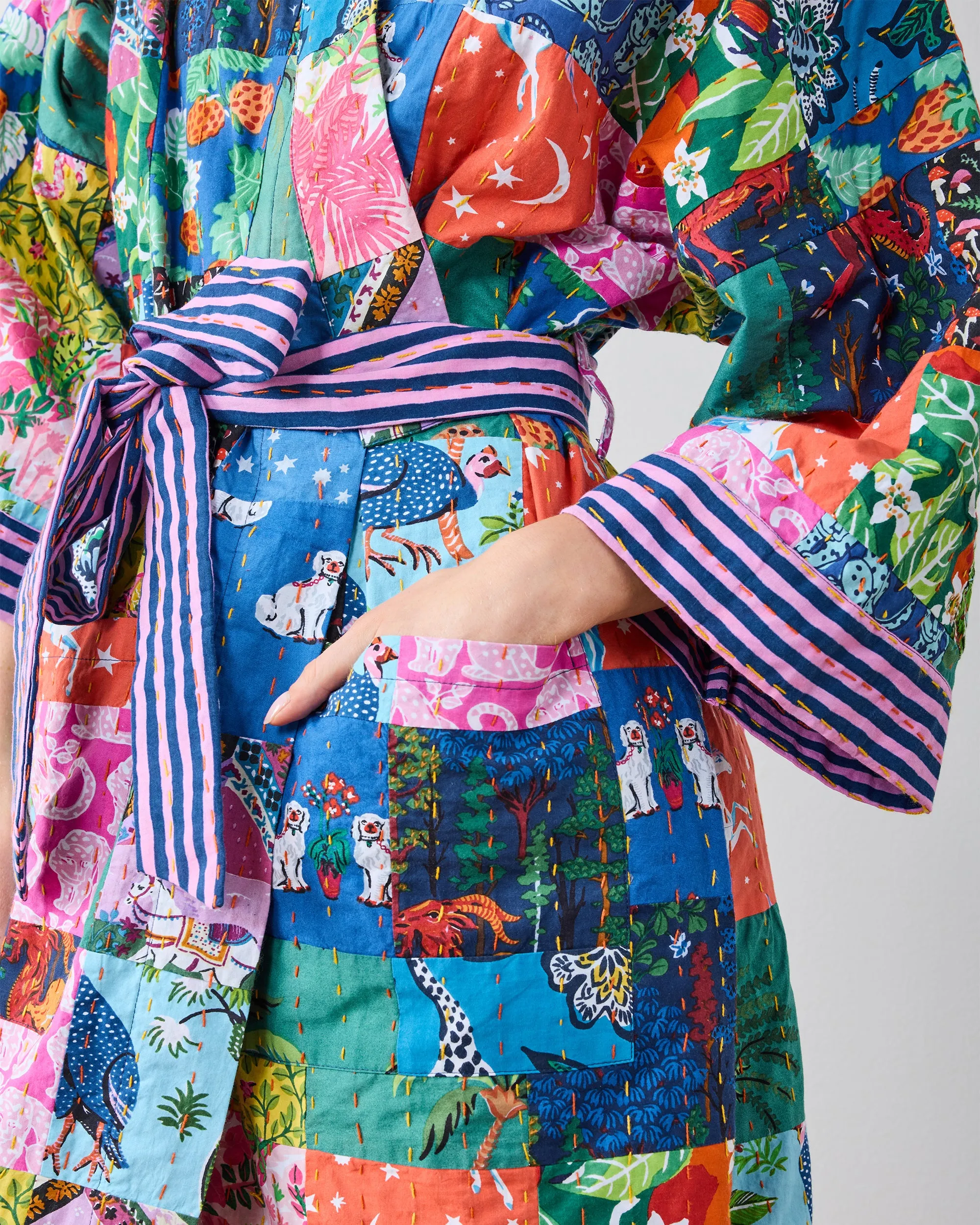 Kantha - Kantha Robe - Multi Print sold by Printfresh product image thumbnail 3