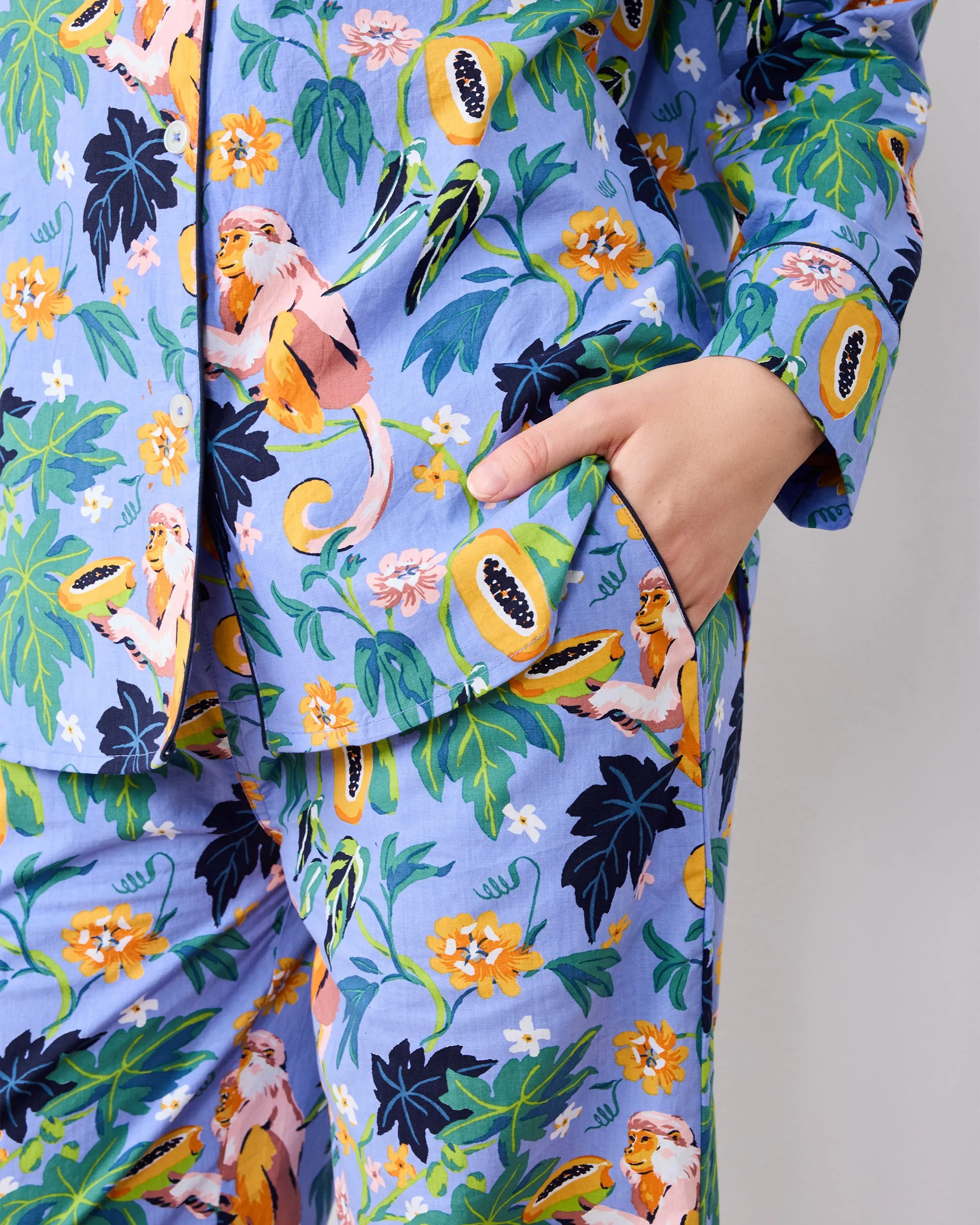 Papaya Paradise - Long PJ Set - Periwinkle sold by Printfresh product image thumbnail 5