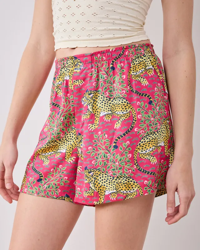 Bagheera - Eco Satin Boyfriend Boxer - Hot Pink sold by Printfresh