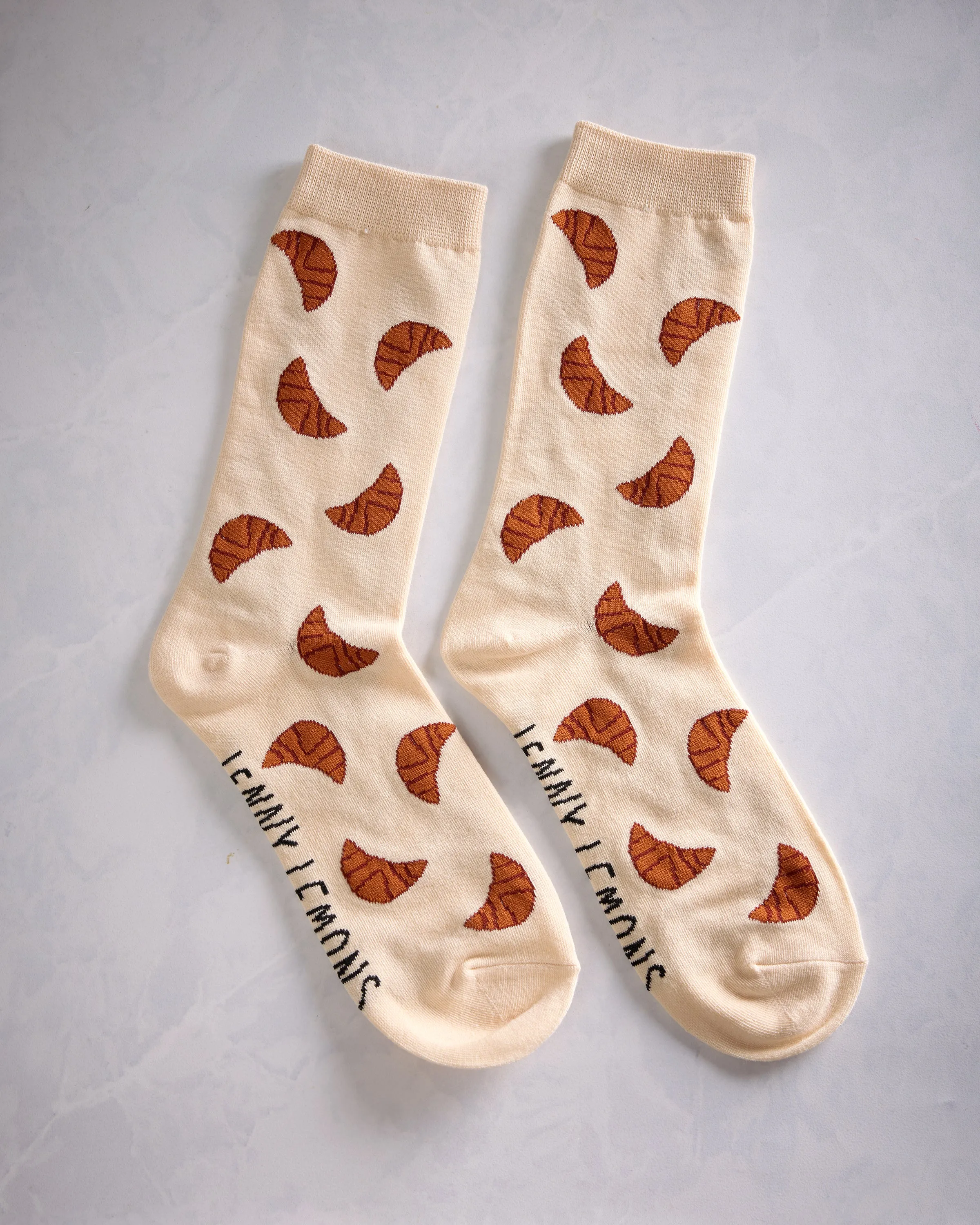 Jenny Lemons - Croissant Crew Sock - Croissant Combo sold by Printfresh product image thumbnail 2