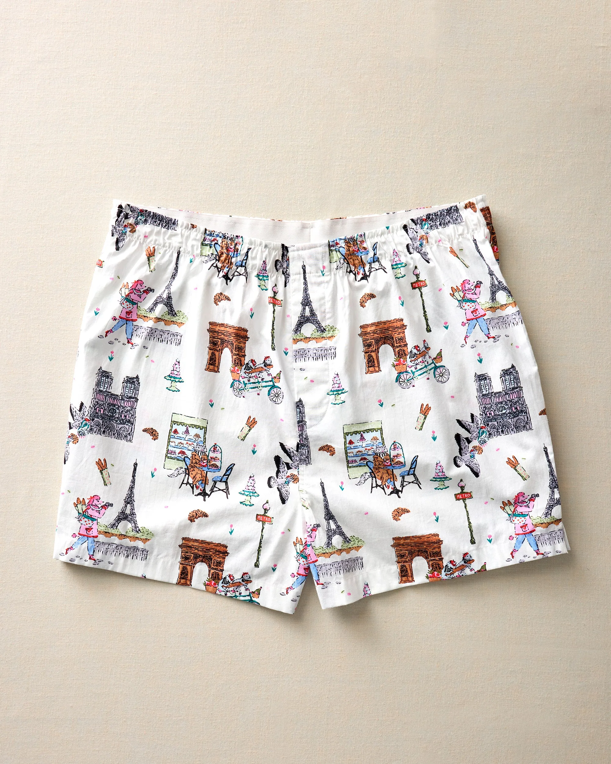 Paris Getaway - Mens Boxer - Cloud sold by Printfresh