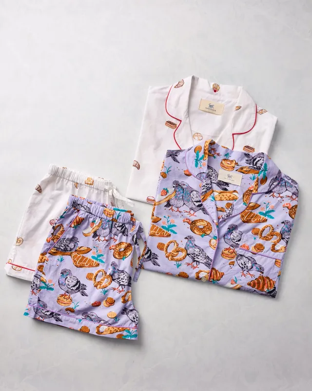 Peckish Pastries & Freshly Baked - Short PJ Set Bundle - Multi sold by Printfresh