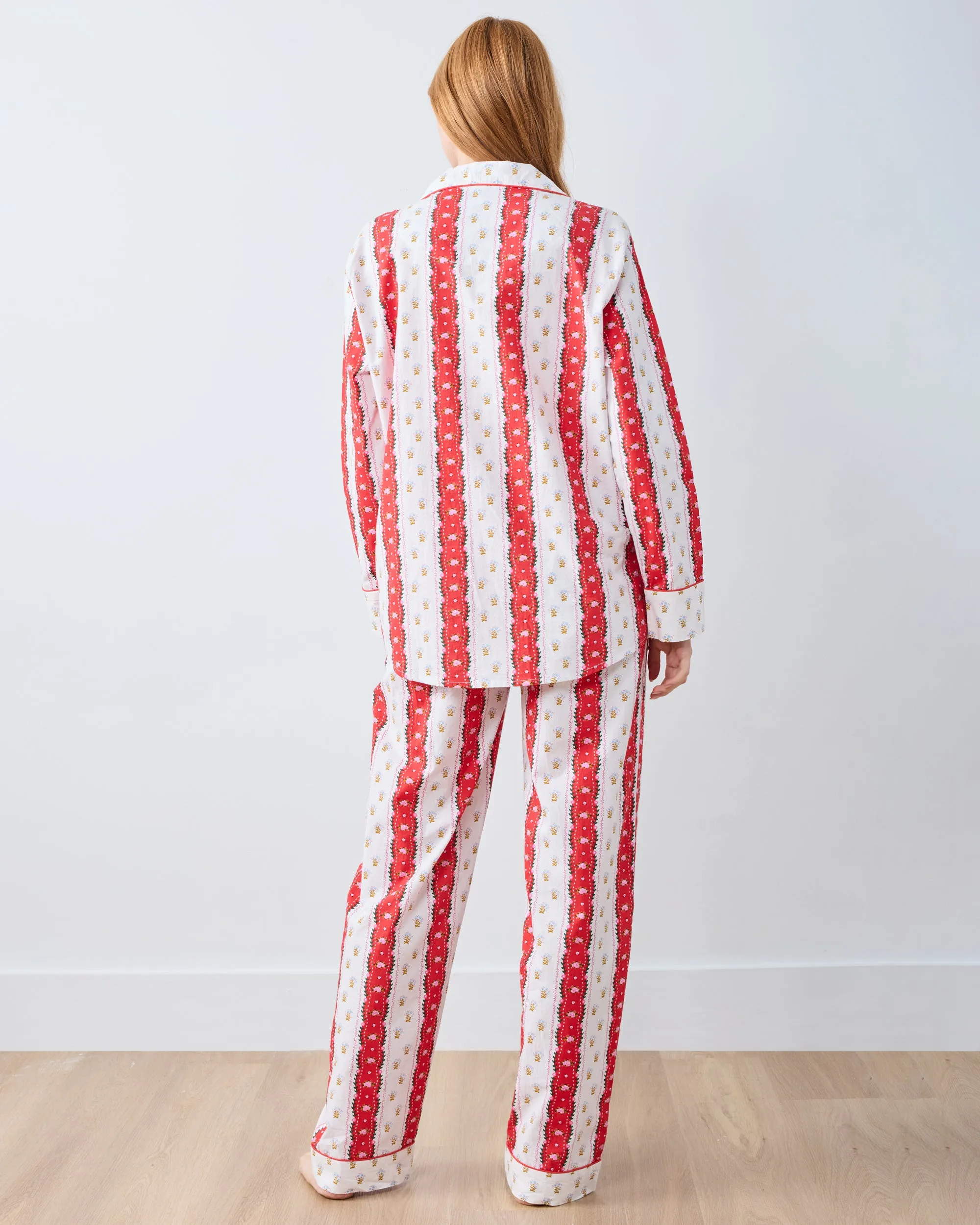 Sweetheart Stripes - Long PJ Set - Cherry Cola sold by Printfresh product image thumbnail 5