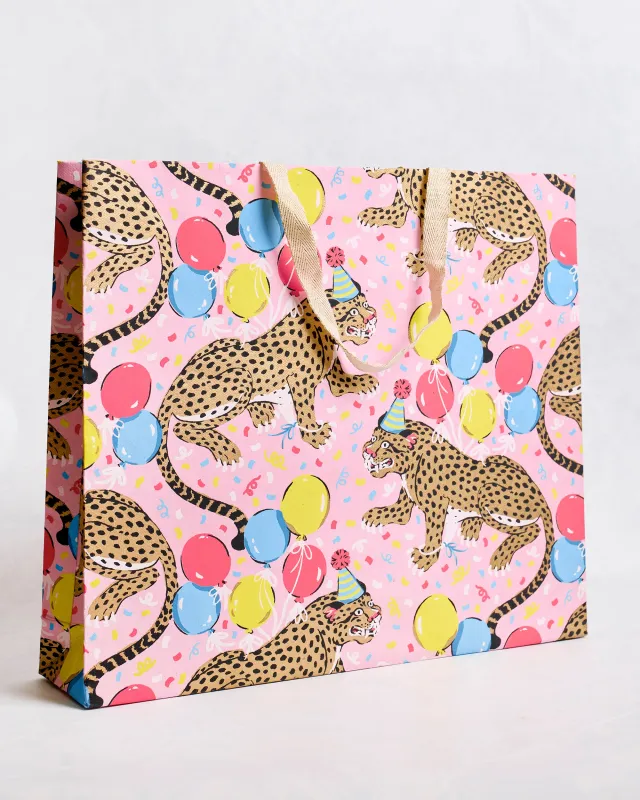 Birthday Bagheera - Handmade Gift Bag - Pink Confetti sold by Printfresh