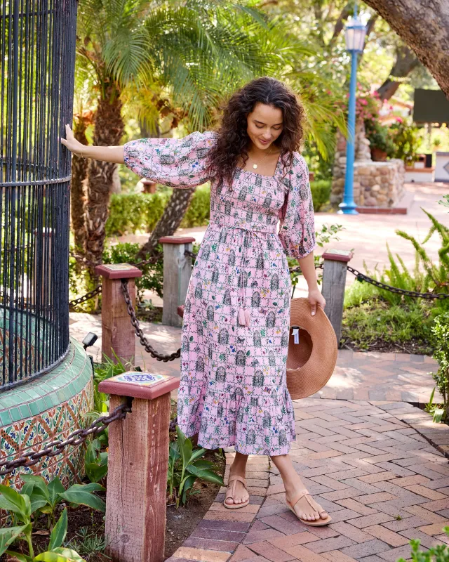 Gilded Greenhouse - Florence Dress - Pink Muse sold by Printfresh