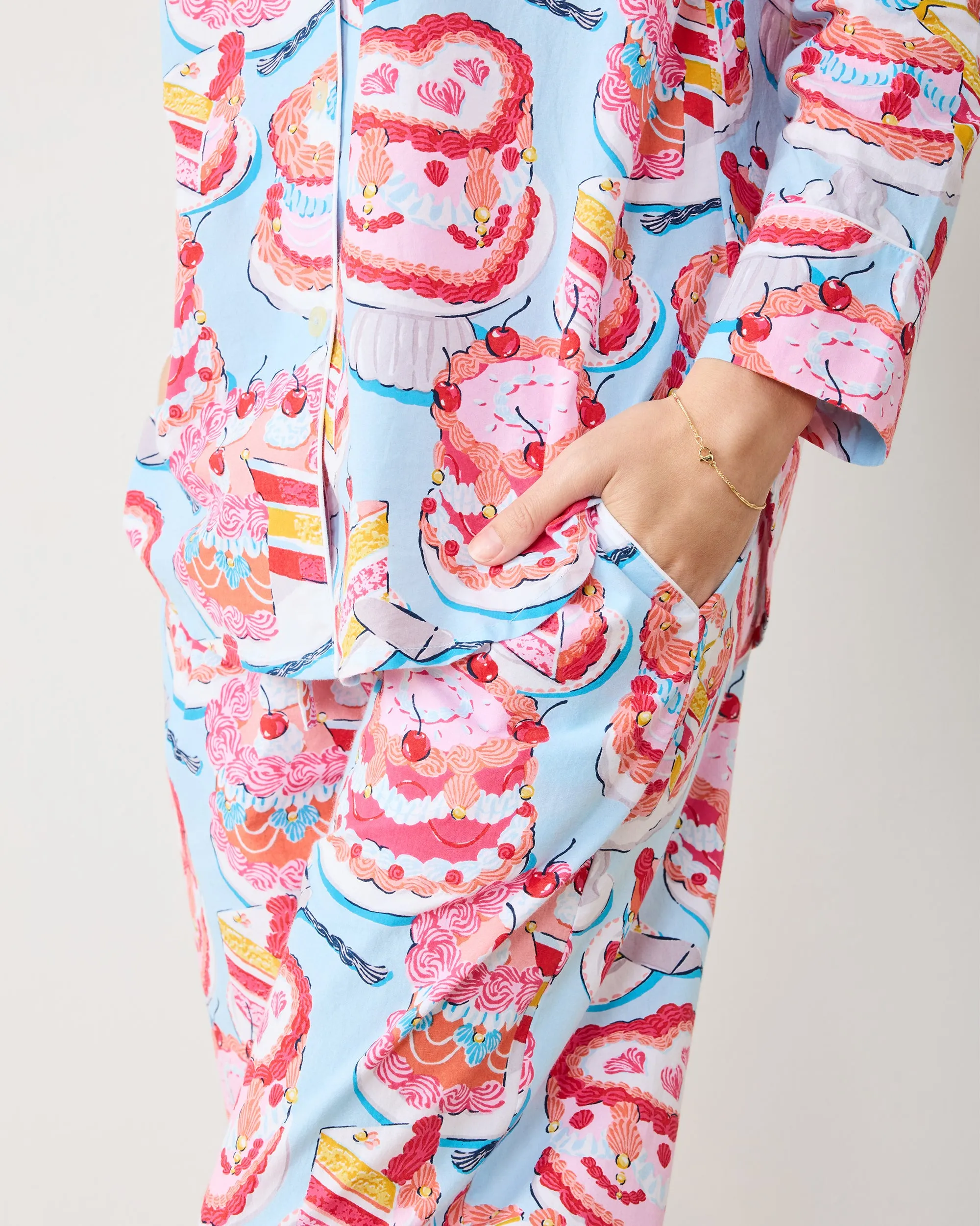 Vintage Cakes - Petite Long PJ Set - Blue Buttercream sold by Printfresh product image thumbnail 4