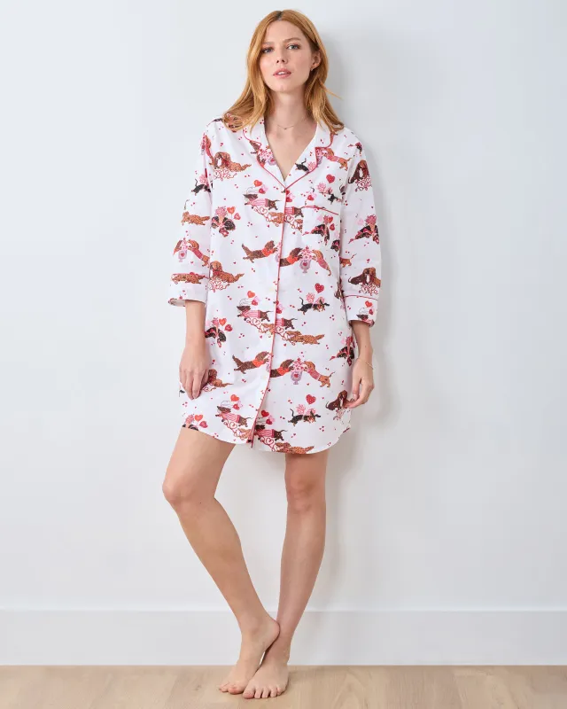 Dachshund Date - Sleep Shirt - Cloud sold by Printfresh