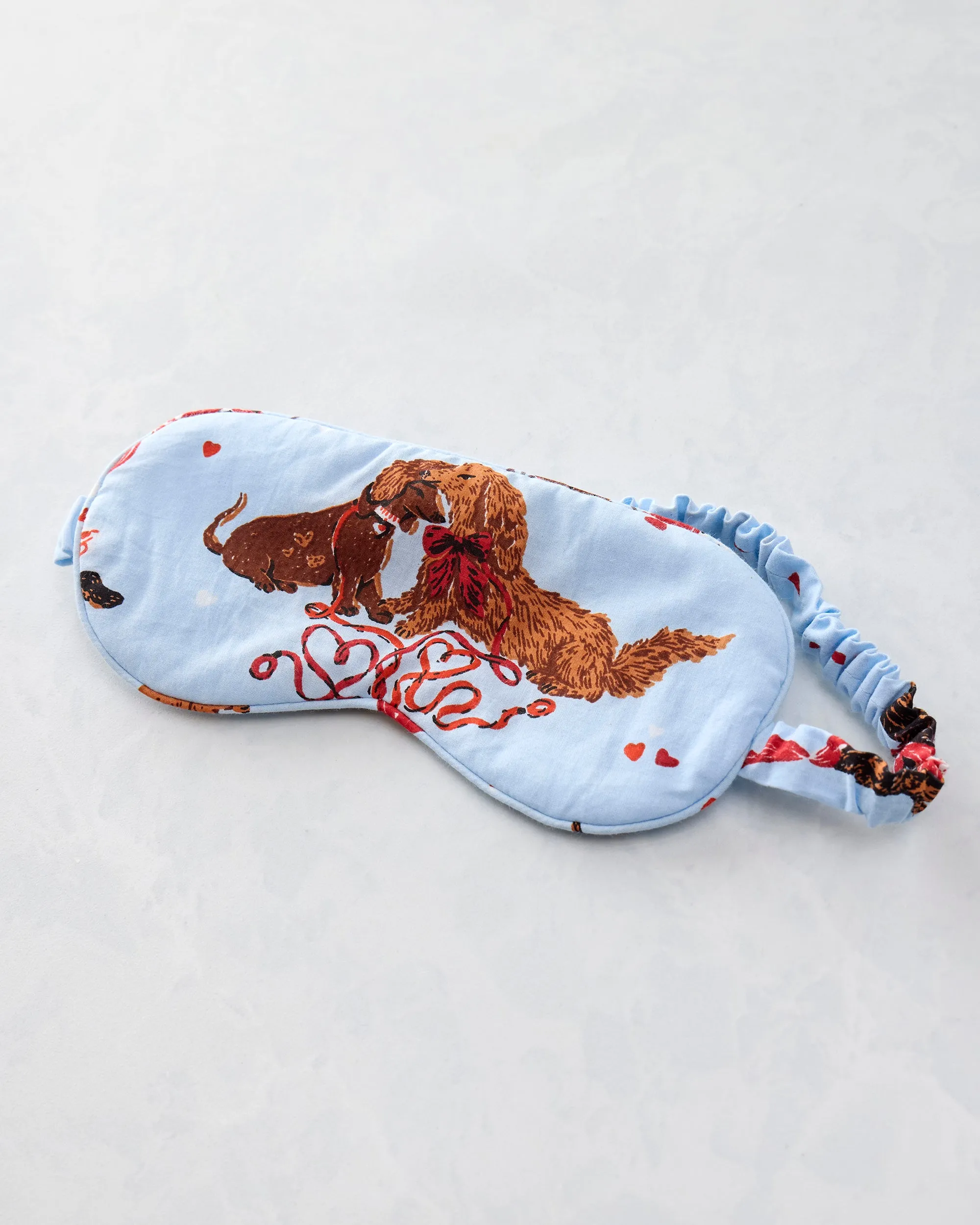 Dachshund Date - Eye Mask - Pale Blue sold by Printfresh