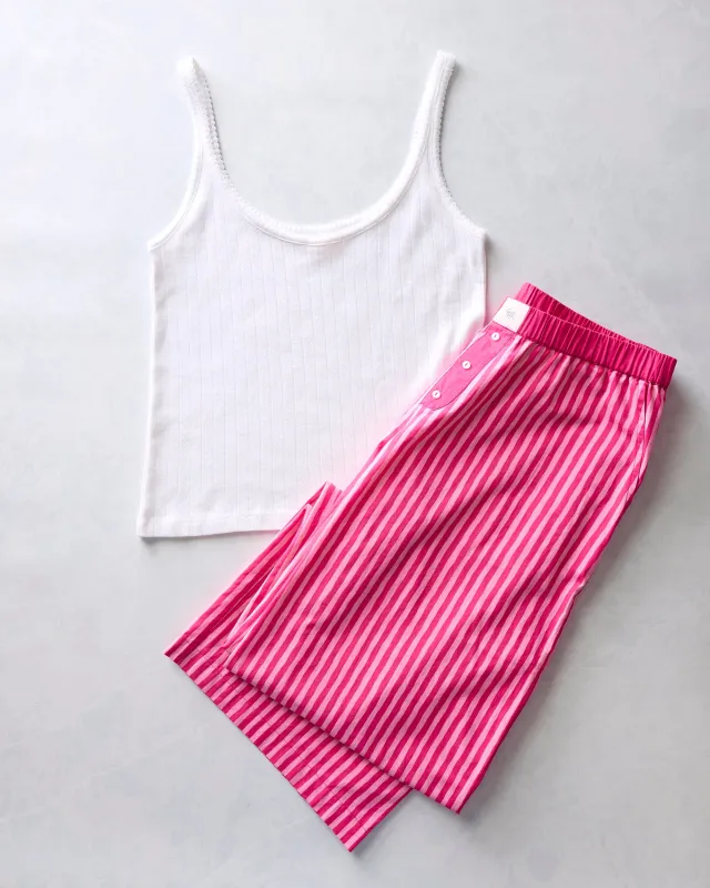 Pink Stripes - Esme Tank & Nola PJ Pants Bundle - Multi sold by Printfresh