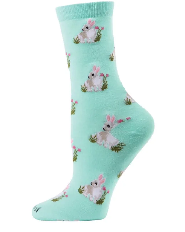 Seafoam - Rabbits Bamboo Blend Crew Socks - Infinity Classics sold by Printfresh