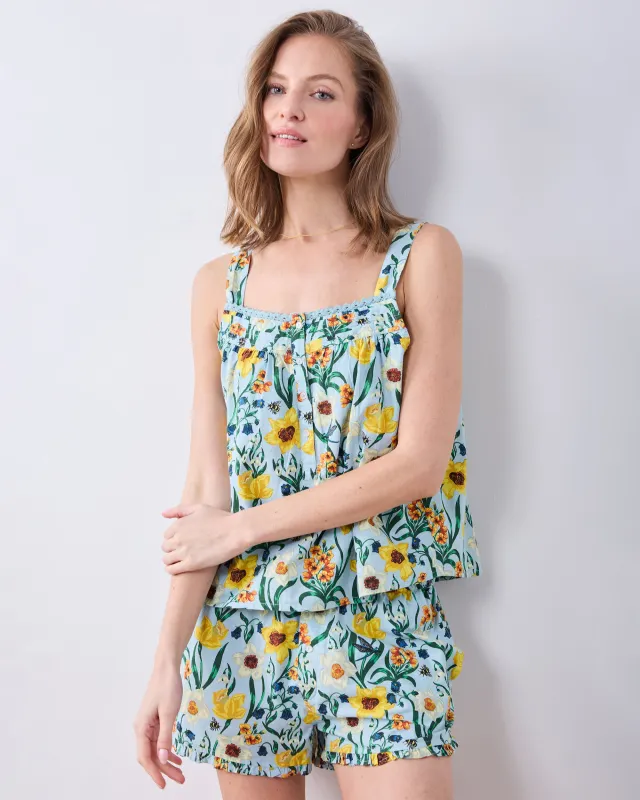 Dreamy Daffodil - Back To Bed Short Set - Moonwater made by Printfresh