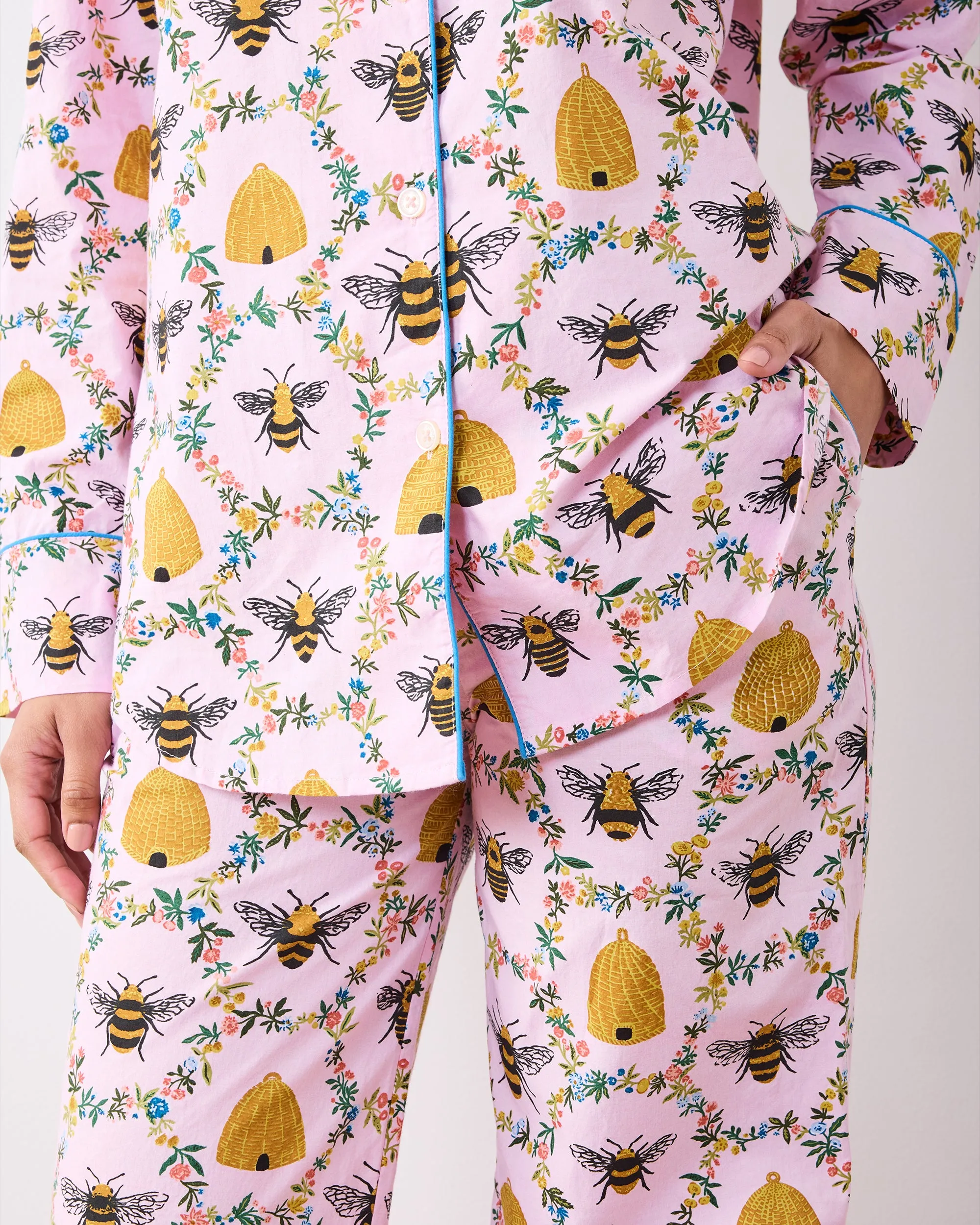 Sweet Bee - Tall Long PJ Set - Pink Petal sold by Printfresh product image thumbnail 4