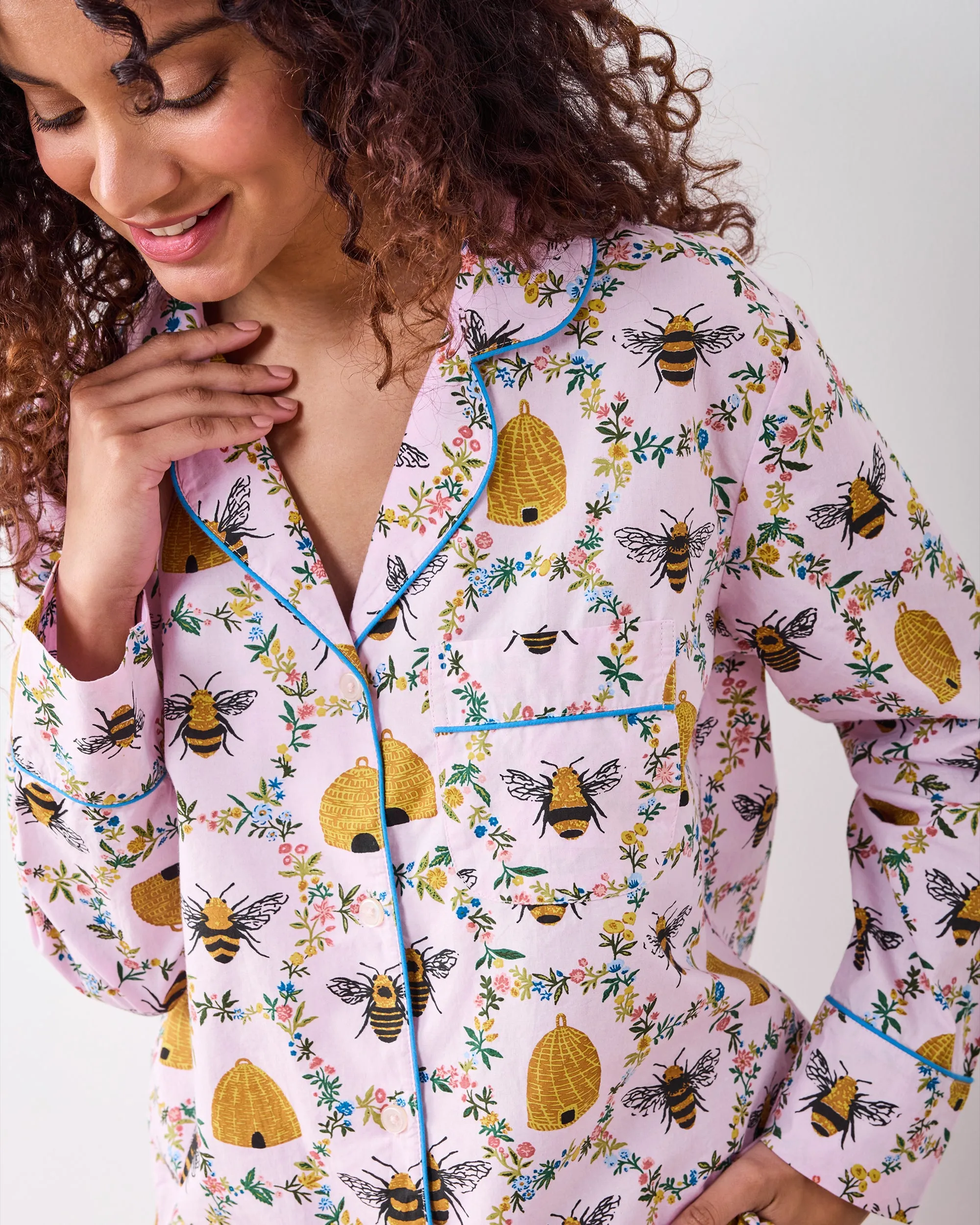 Sweet Bee - Petite Long PJ Set - Pink Petal sold by Printfresh product image thumbnail 4