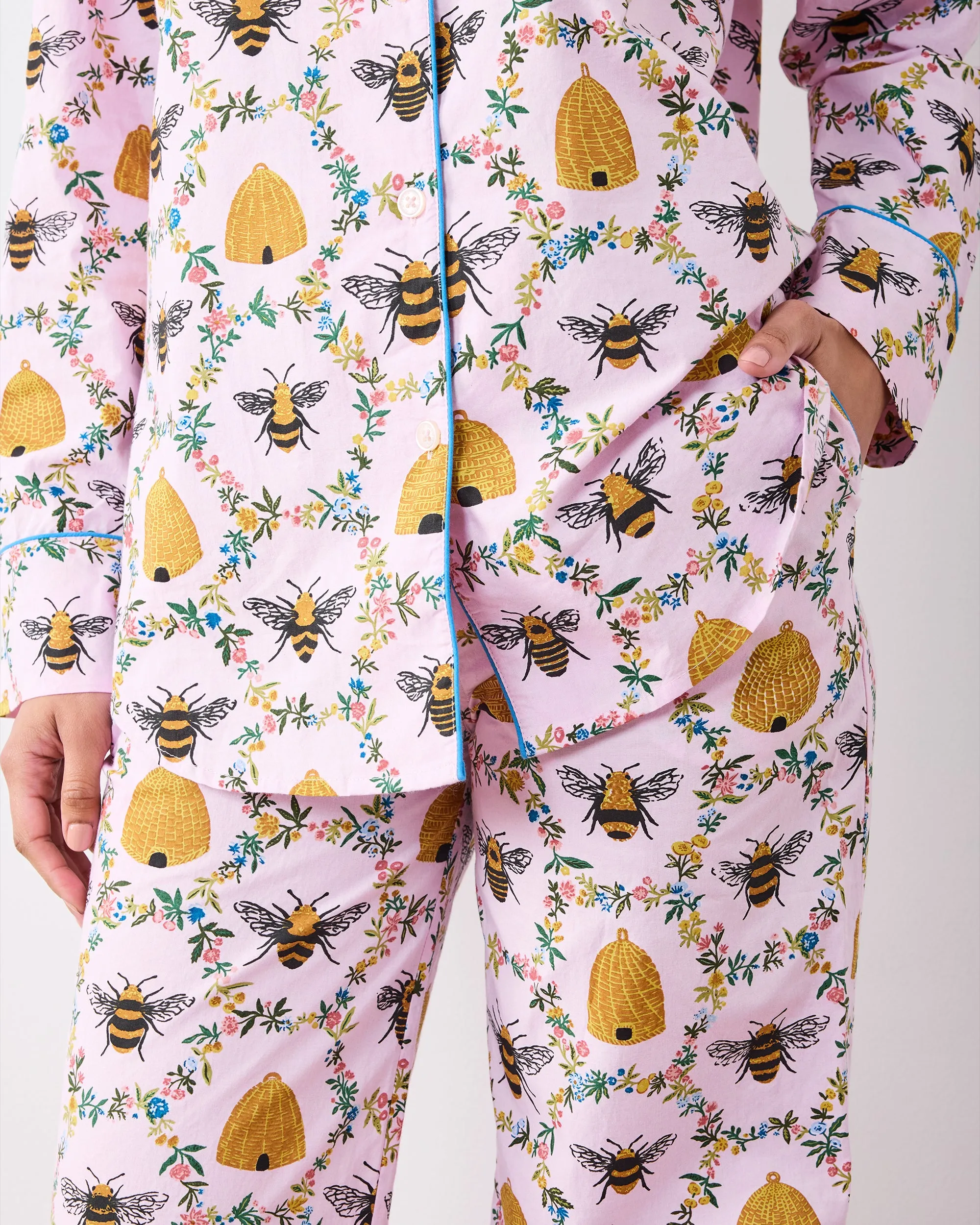 Sweet Bee - Petite Long PJ Set - Pink Petal sold by Printfresh product image thumbnail 3