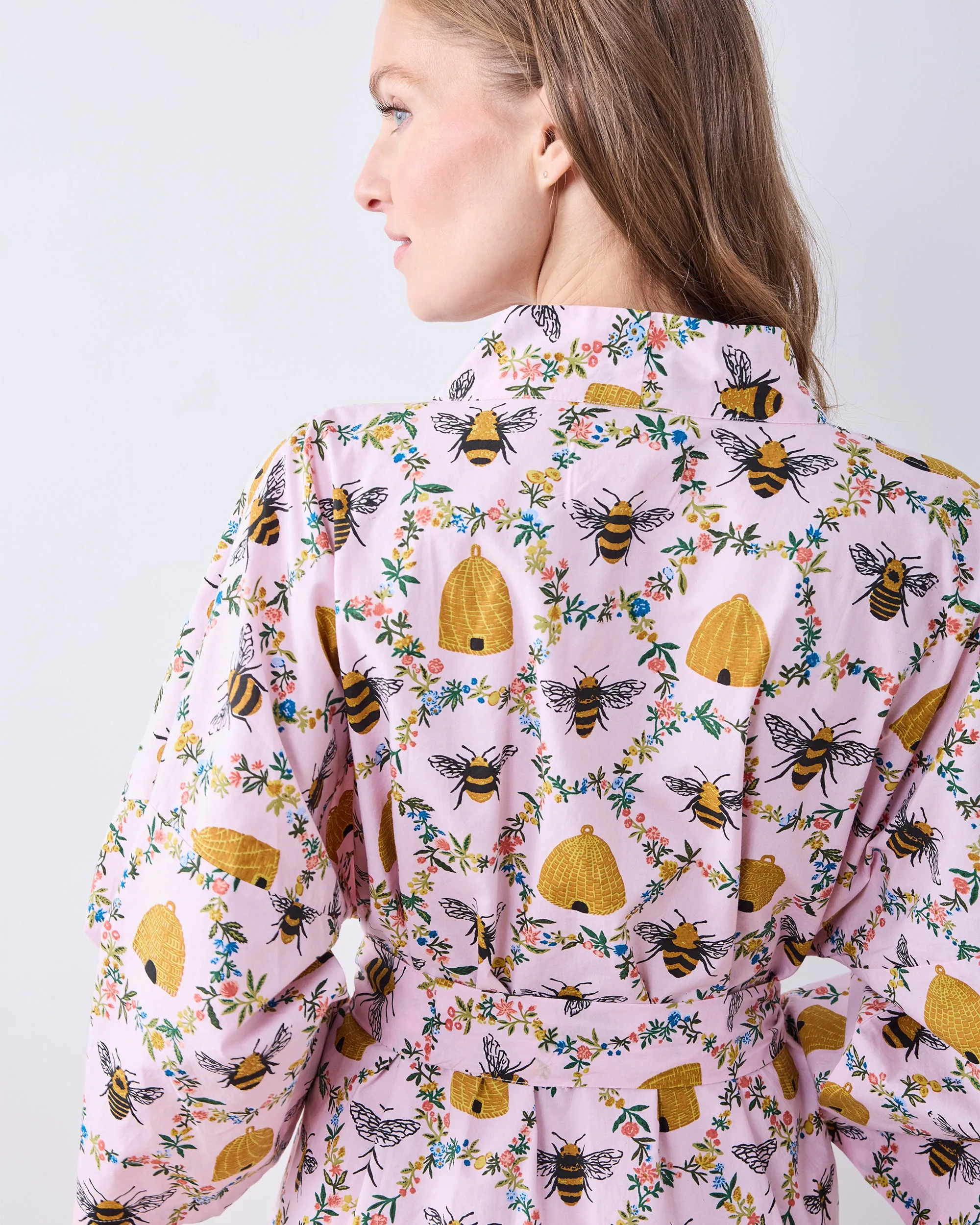 Sweet Bee - Long Robe - Pink Petal sold by Printfresh product image thumbnail 5