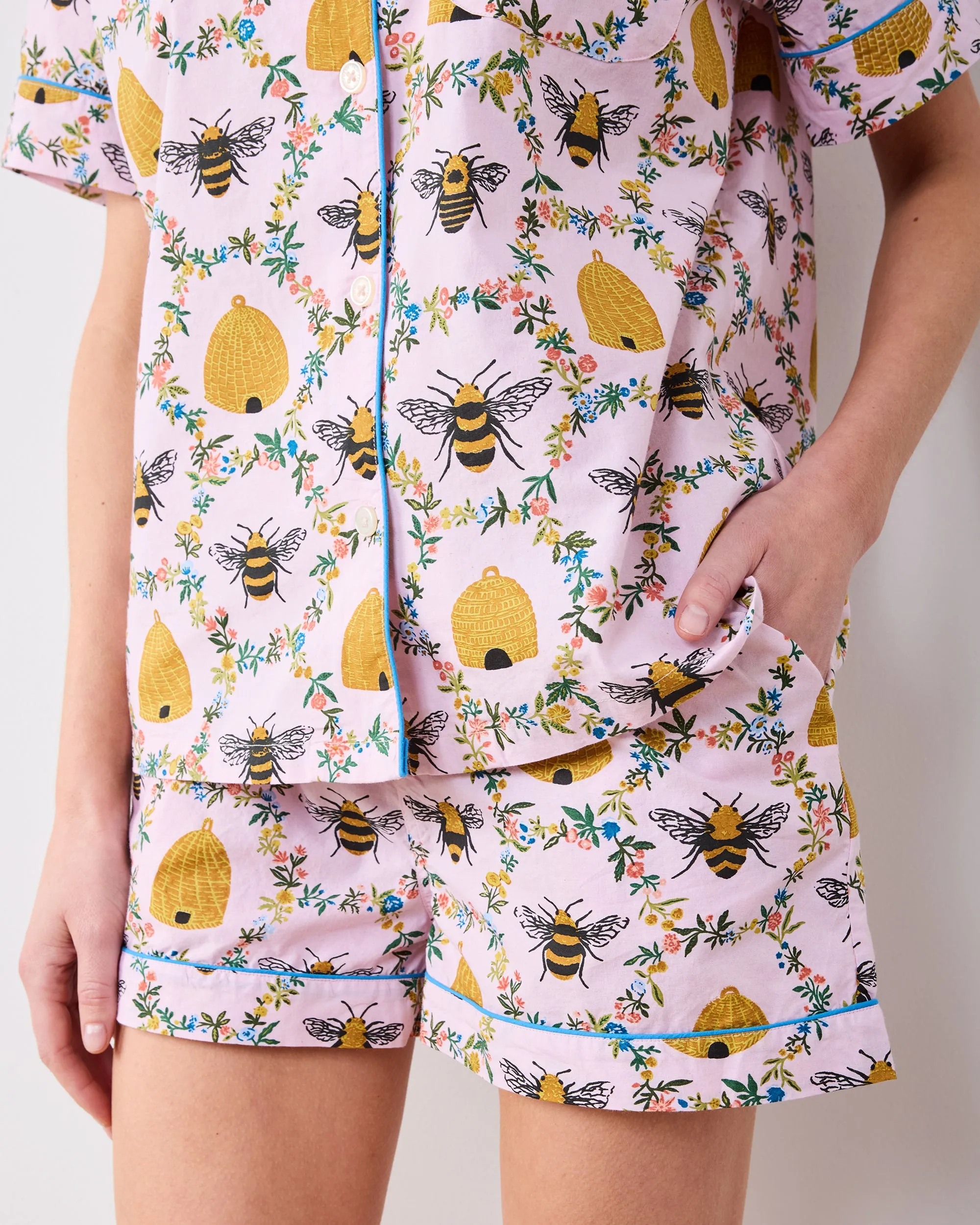 Sweet Bee - Short PJ Set - Pink Petal sold by Printfresh product image thumbnail 3