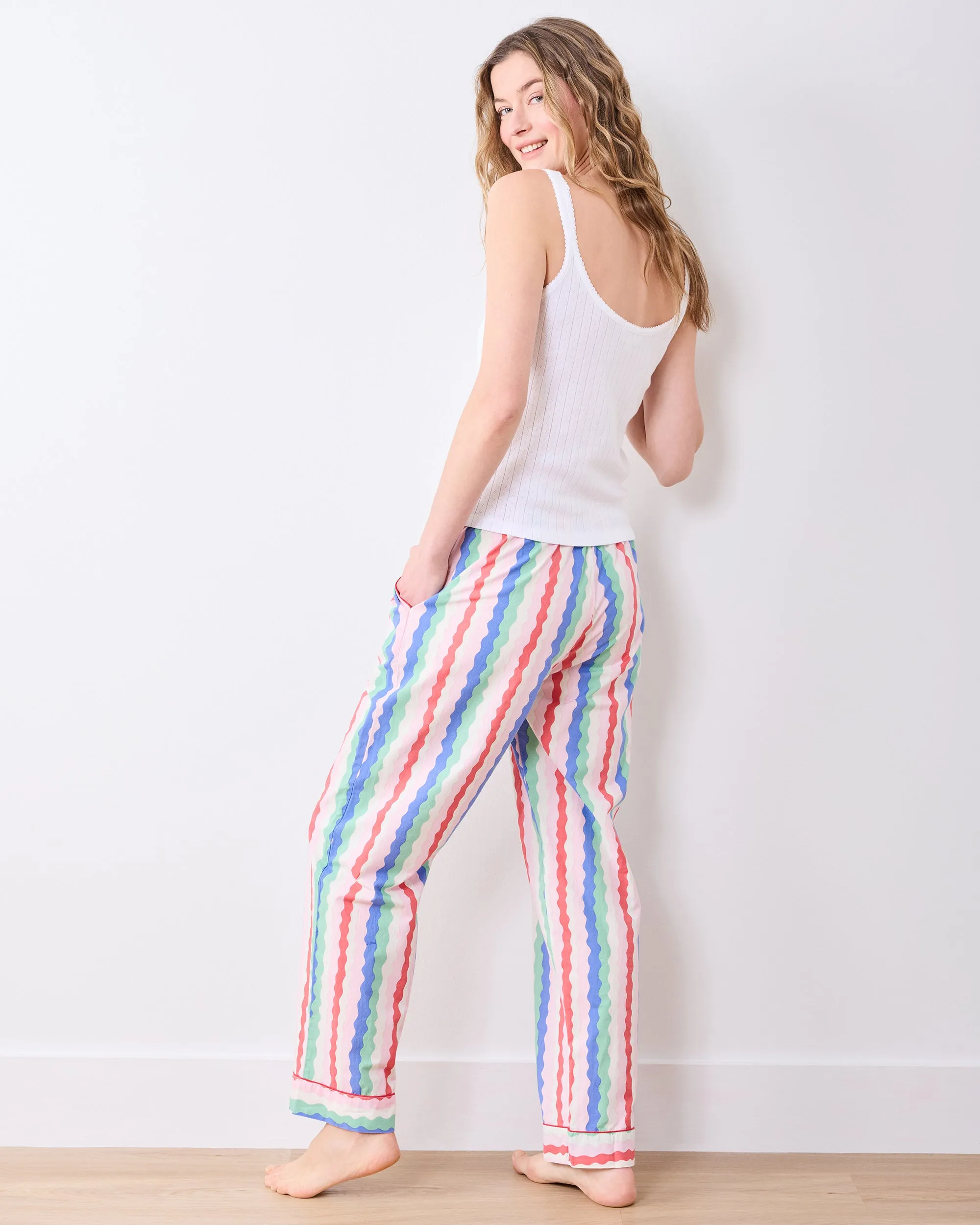 Wavy Stripes - PJ Pants - Blush sold by Printfresh product image thumbnail 4