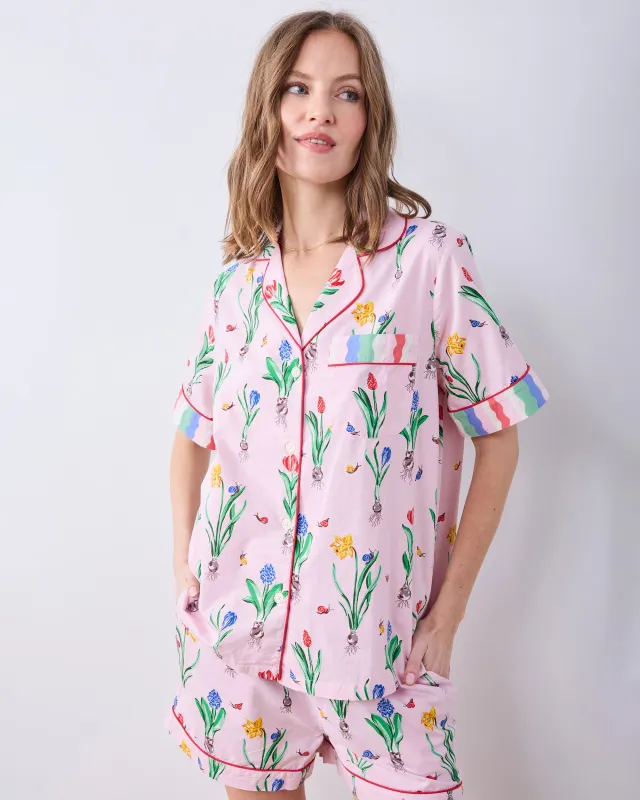 Tulip Trail - Short PJ Set - Blush made by Printfresh