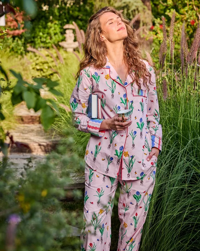Tulip Trail - Long PJ Set - Blush made by Printfresh