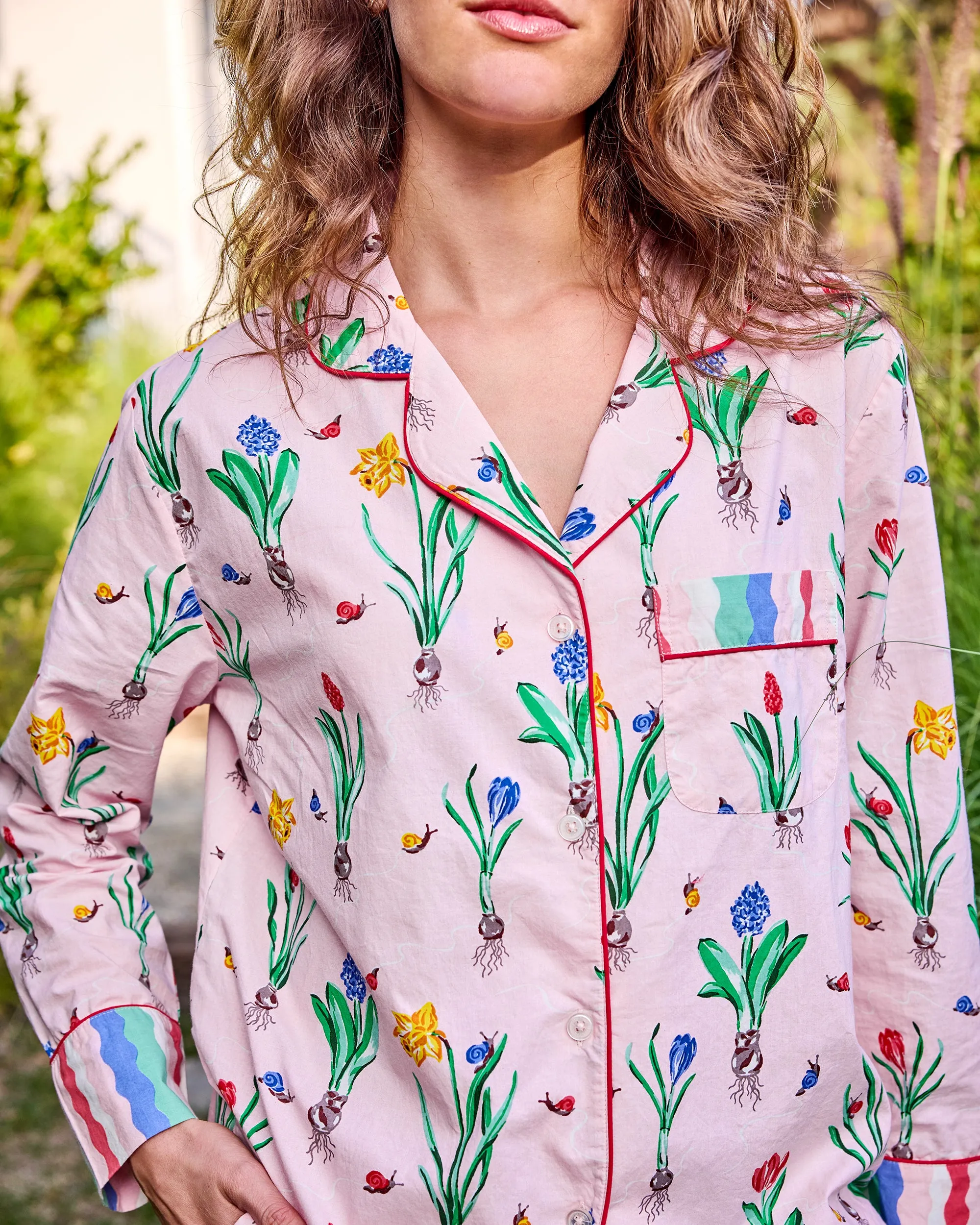 Tulip Trail - Long PJ Set - Blush sold by Printfresh product image thumbnail 3