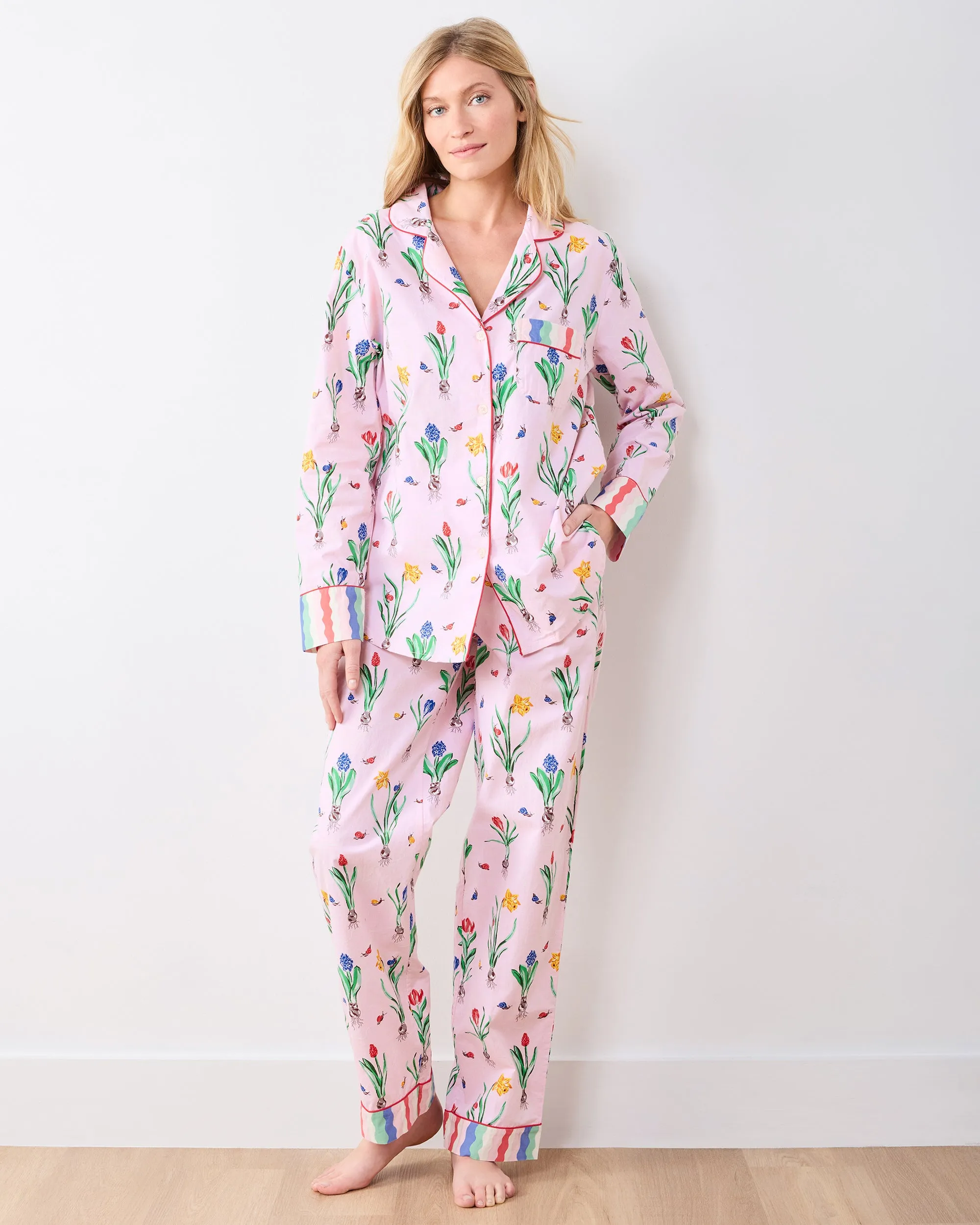 Tulip Trail - Long PJ Set - Blush sold by Printfresh product image thumbnail 2